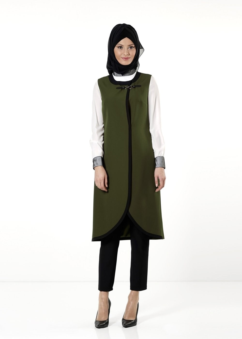 Tesettür giyim YEŞİL 3168P TAKIM