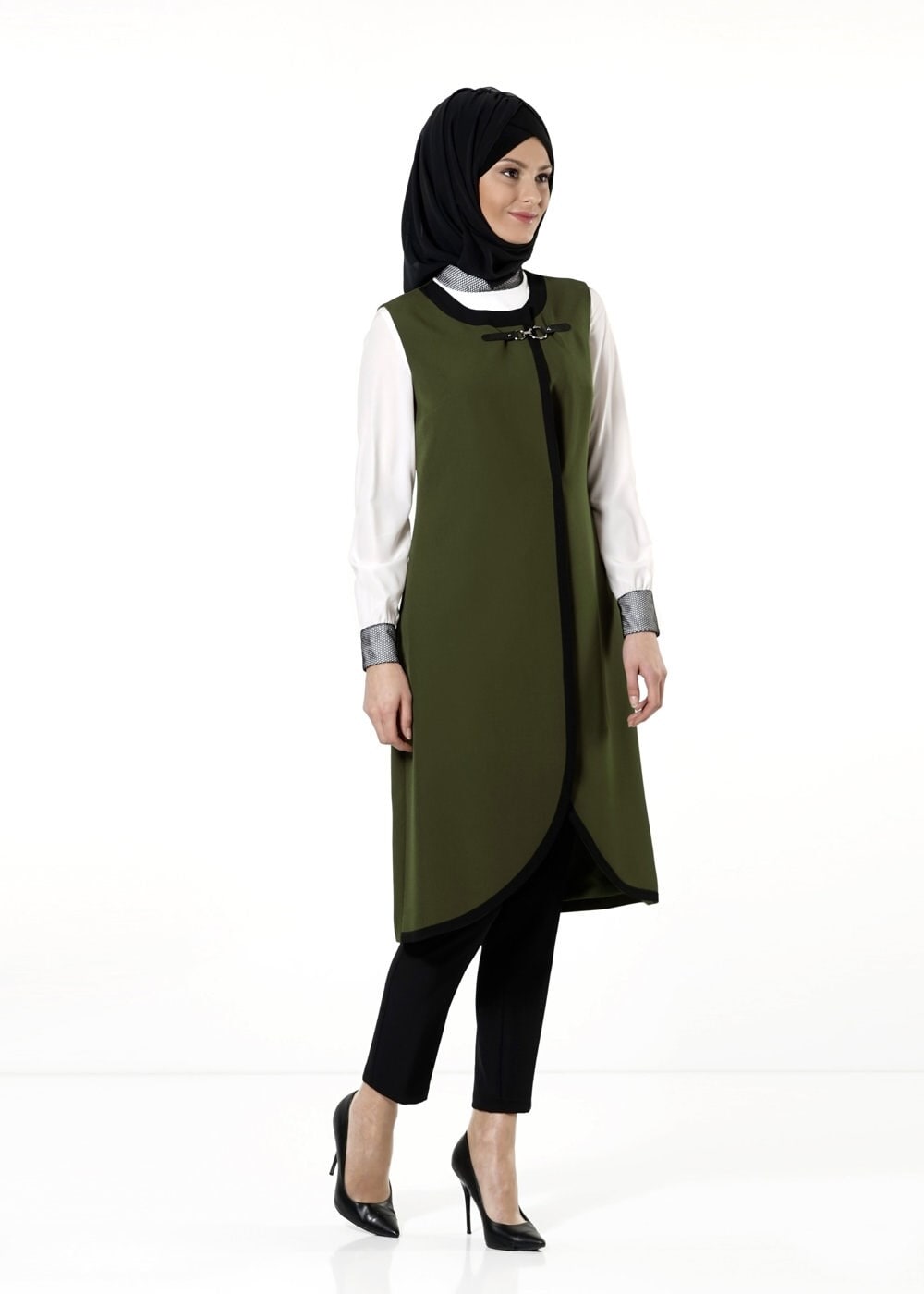 Tesettür giyim YEŞİL 3168P TAKIM