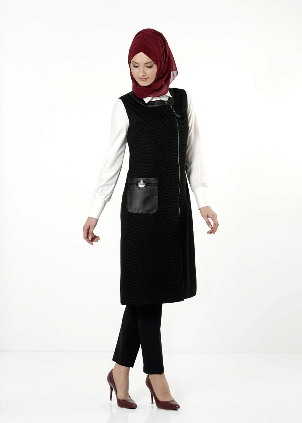 Tesettür giyim SİYAH 3171P TAKIM