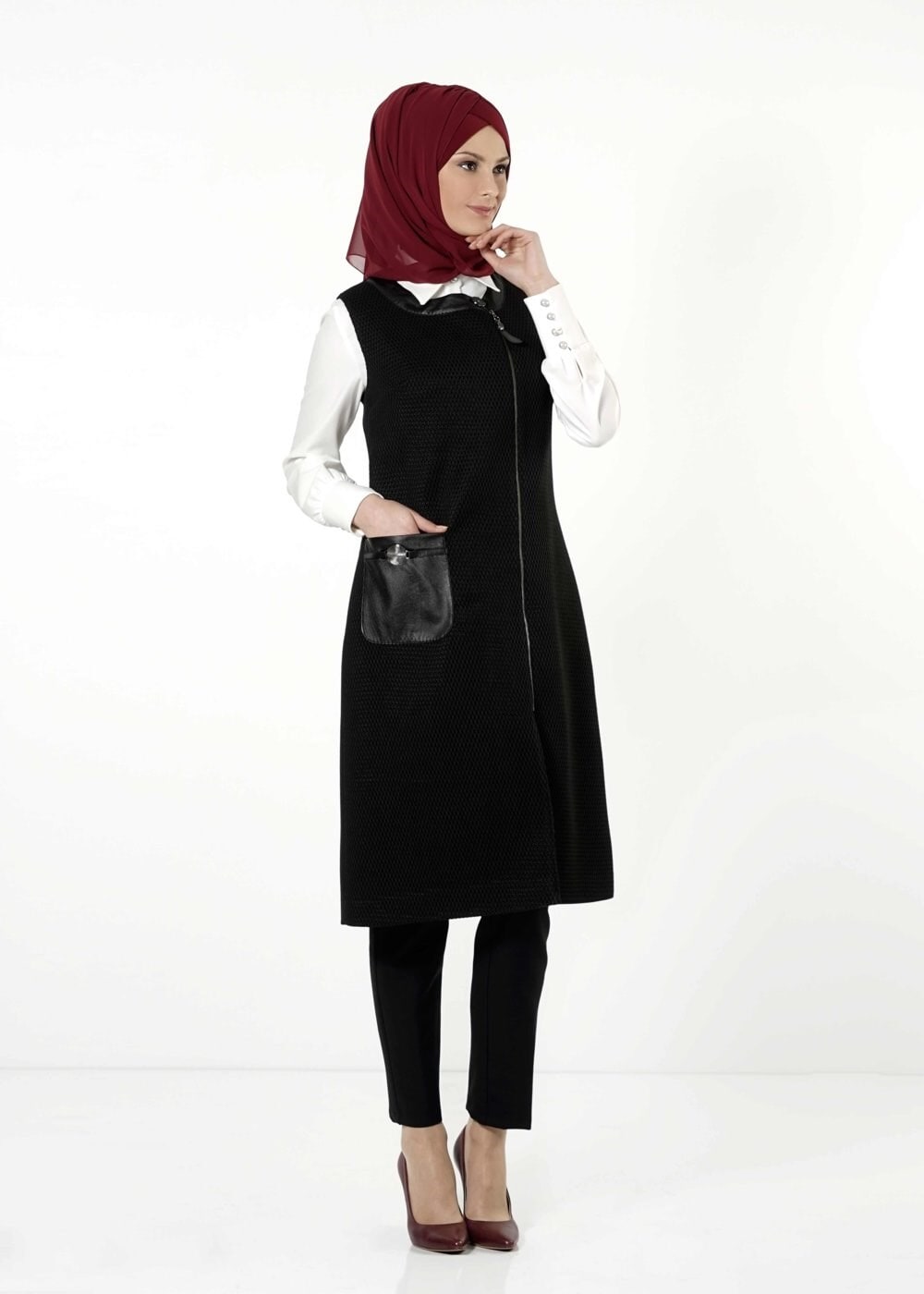 Tesettür giyim SİYAH 3171P TAKIM