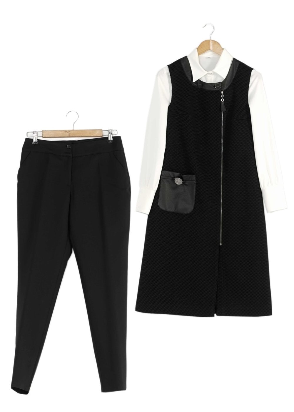 Tesettür giyim SİYAH 3171P TAKIM