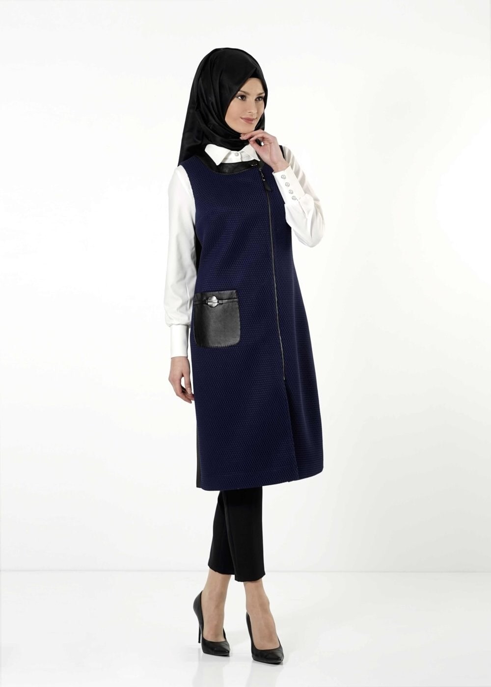 Tesettür giyim LACİVERT 3171P TAKIM