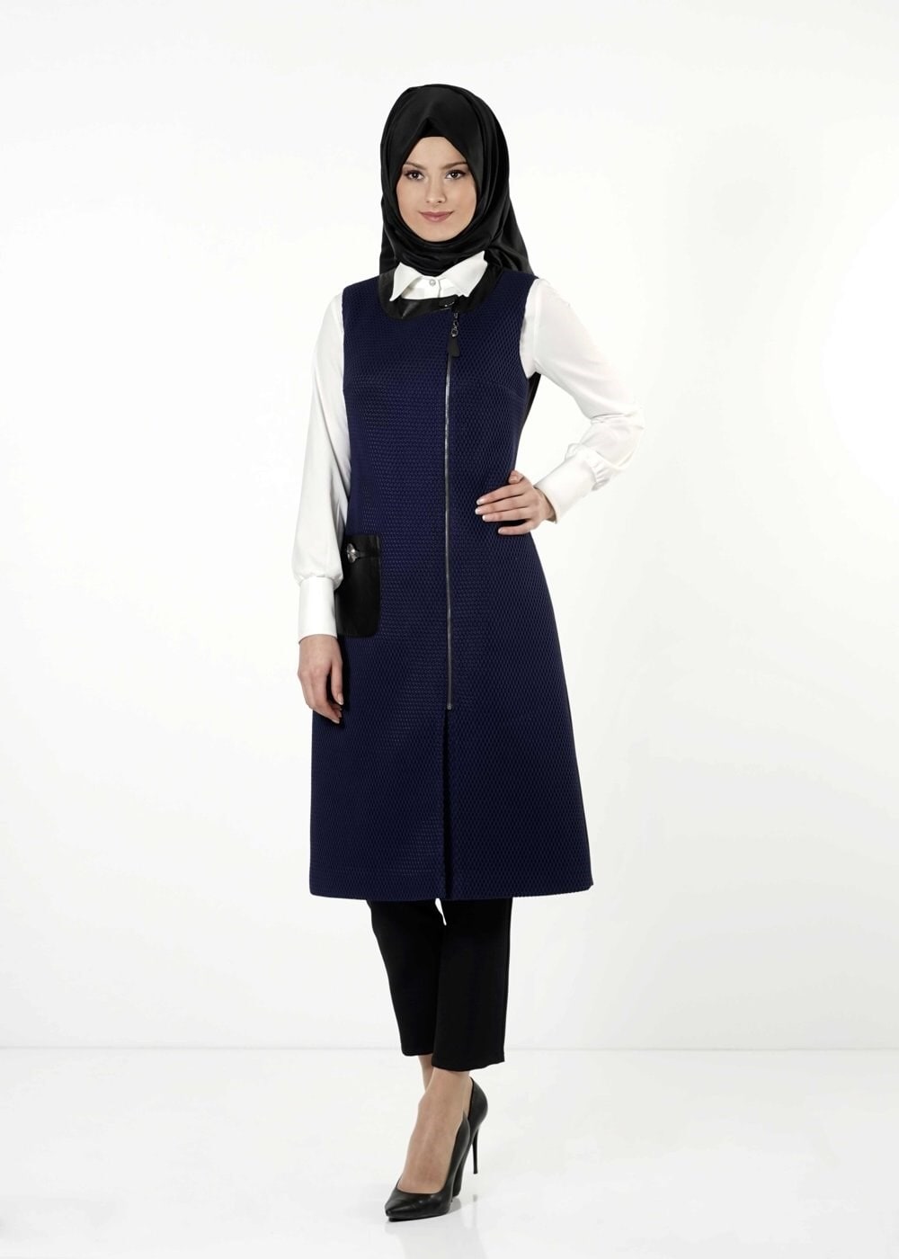Tesettür giyim LACİVERT 3171P TAKIM