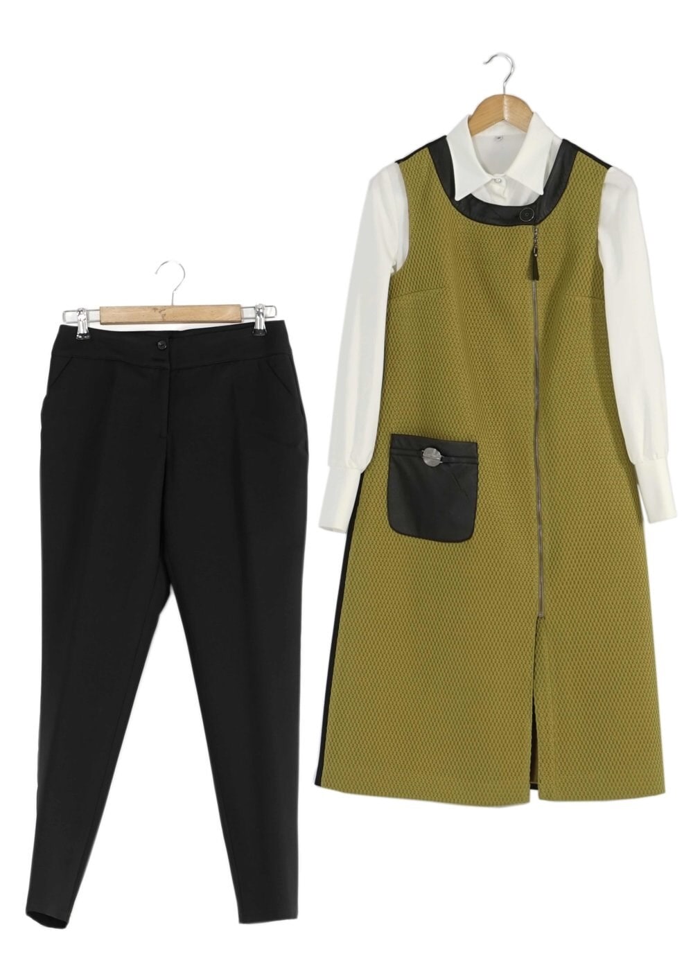 Tesettür giyim YEŞİL 3171P TAKIM