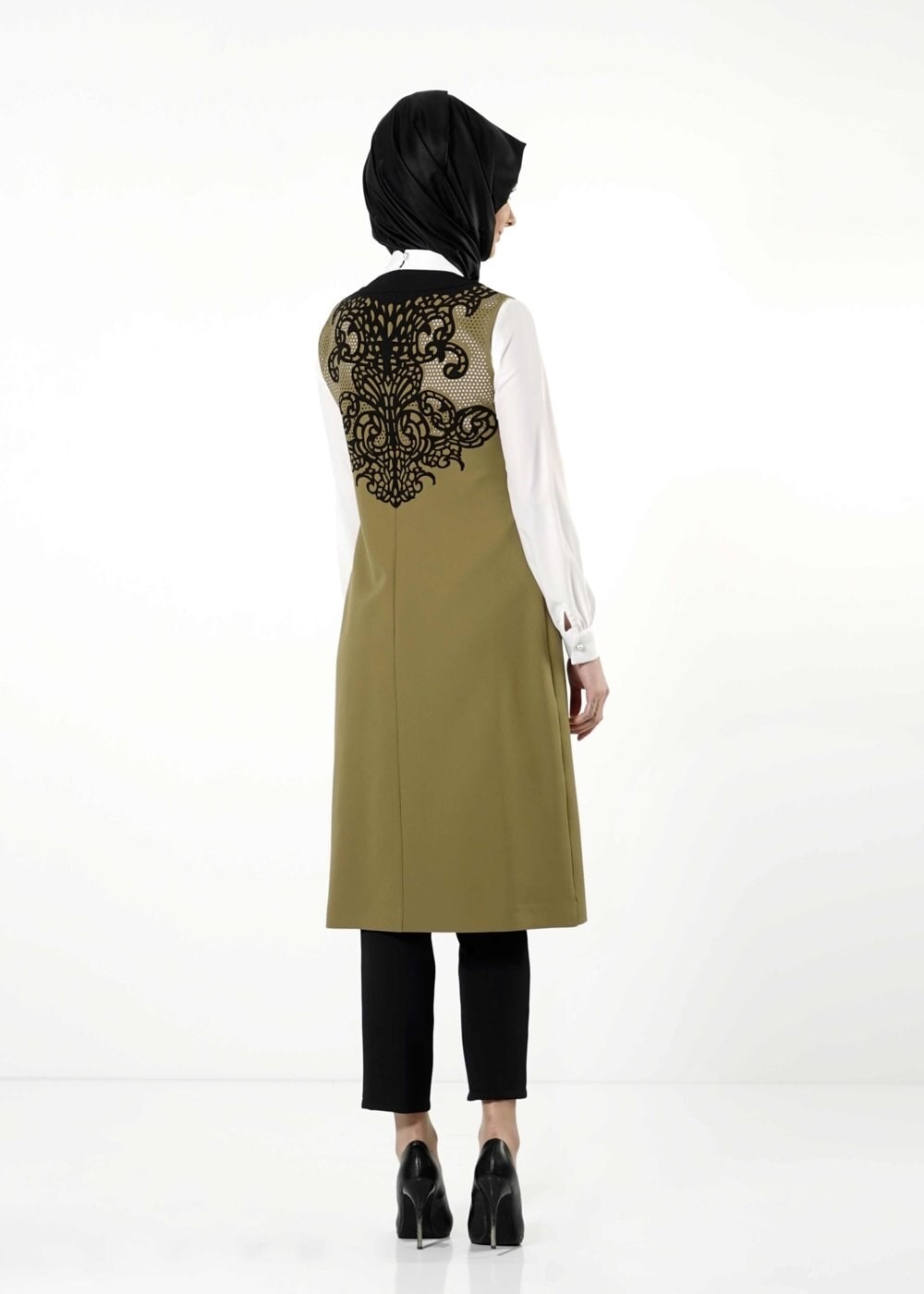 Tesettür giyim YEŞİL 3172P TAKIM