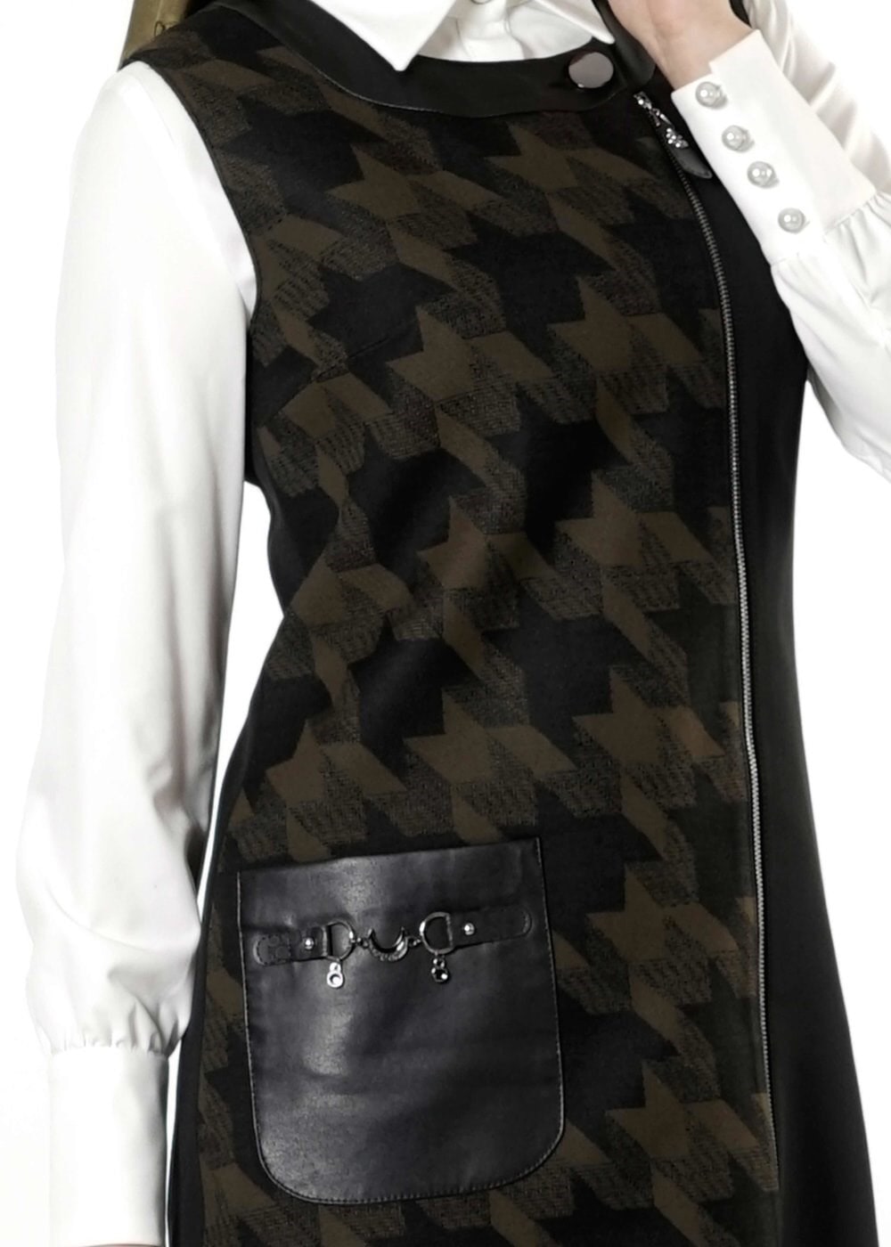 Tesettür giyim HAKİ 3173P TAKIM