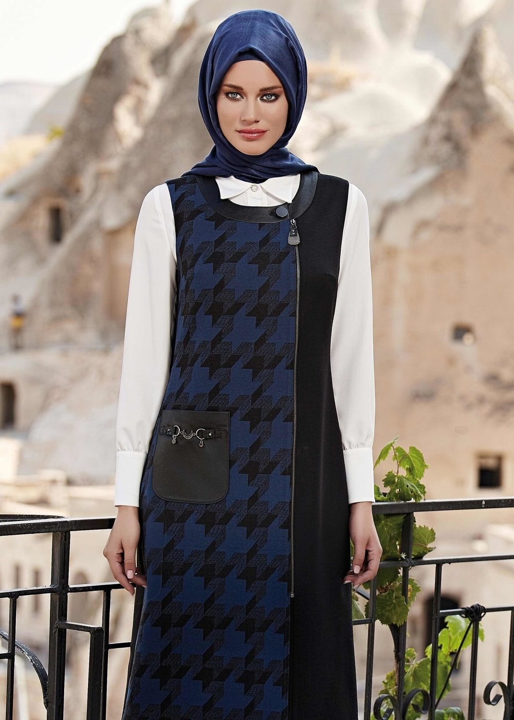 Tesettür giyim LACİVERT 3173P TAKIM