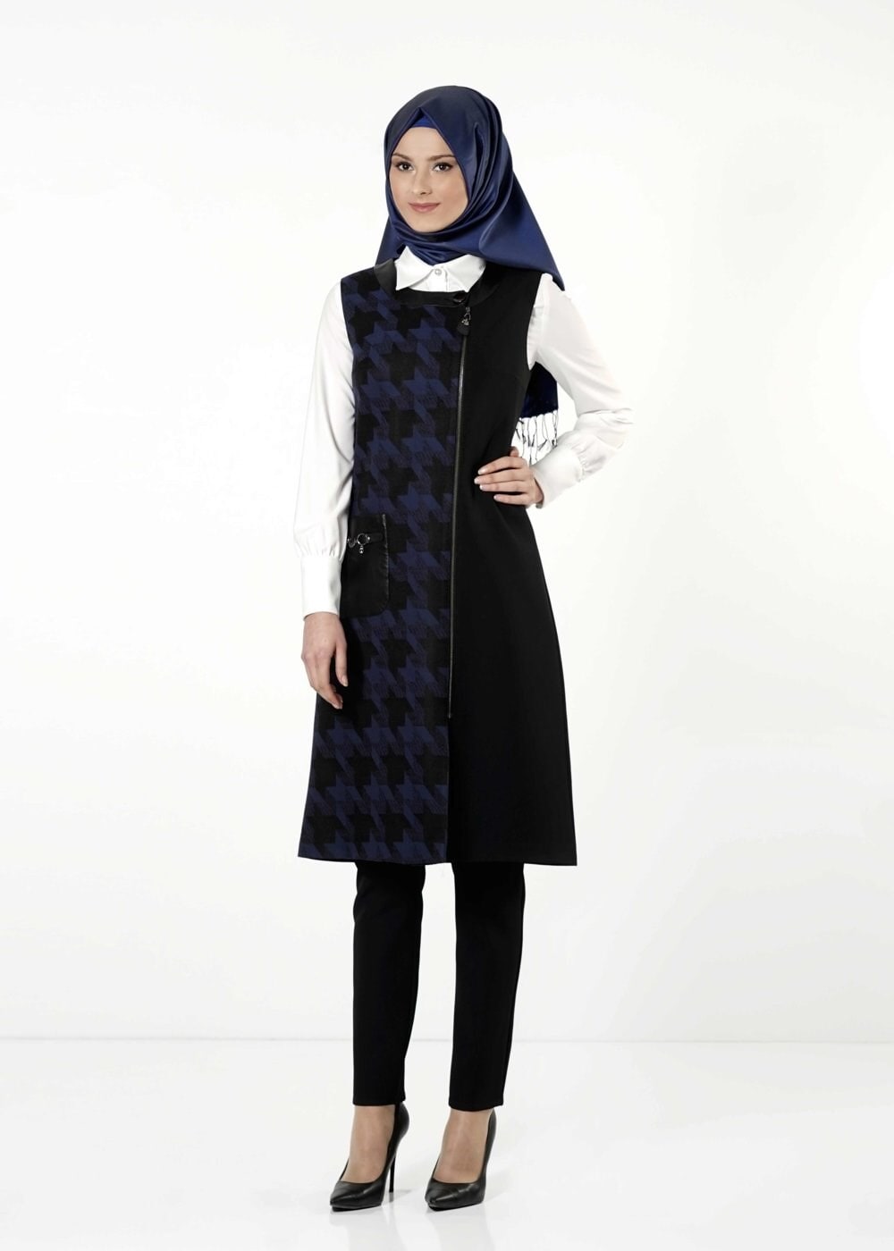 Tesettür giyim LACİVERT 3173P TAKIM