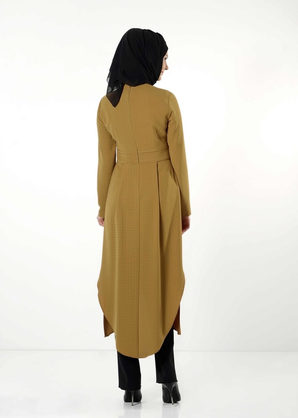 Tesettür giyim SARI 3176P TAKIM
