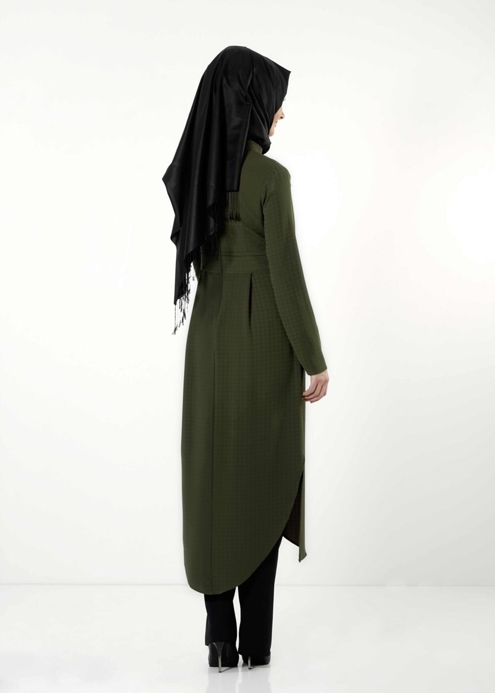 Tesettür giyim HAKİ 3176P TAKIM