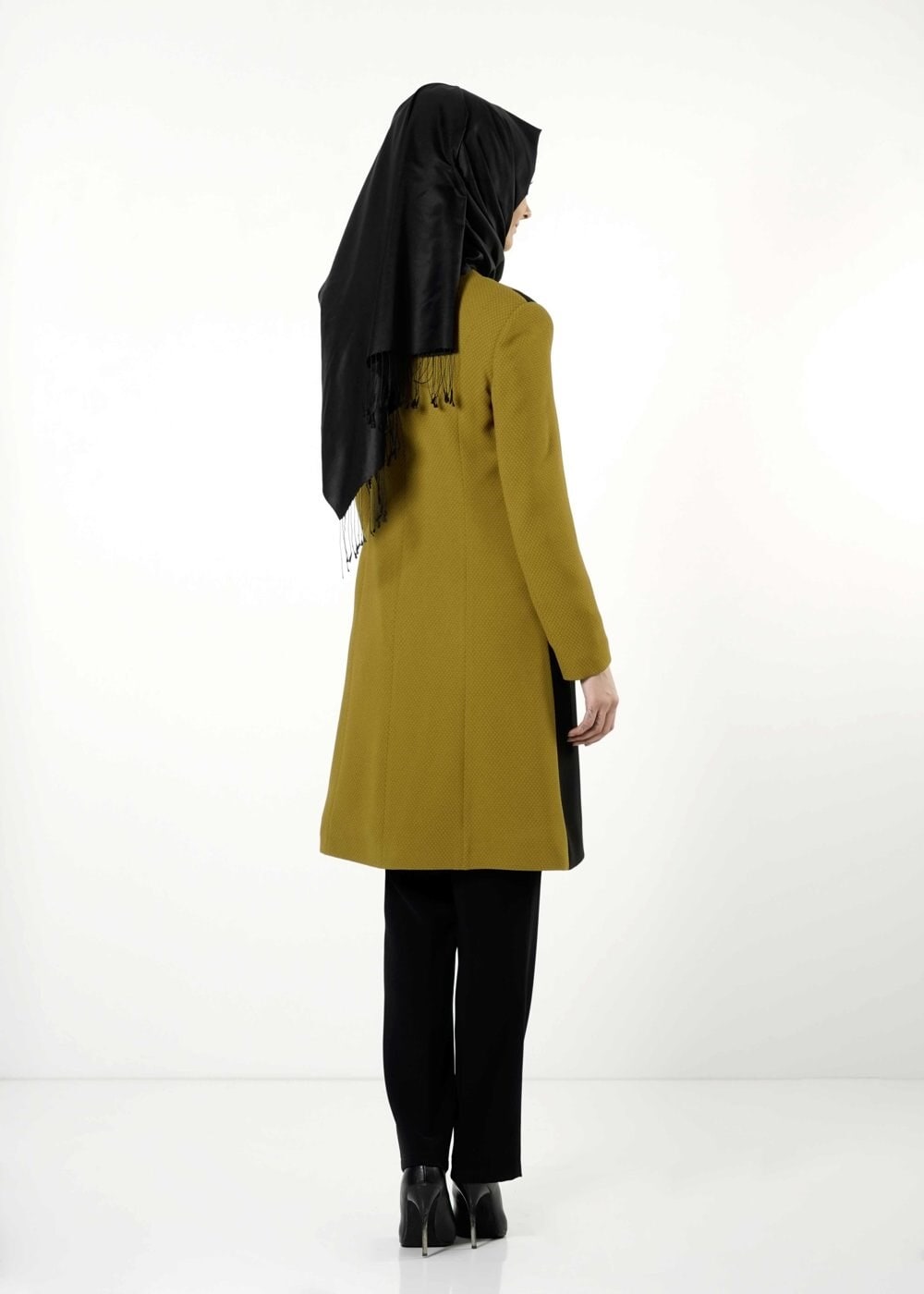 Tesettür giyim SARI 3179P TAKIM