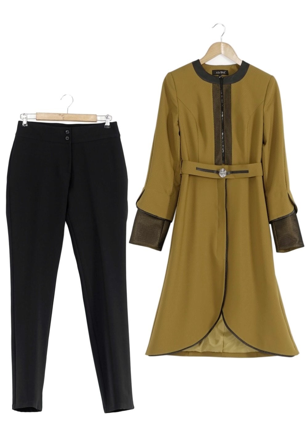 Tesettür giyim SARI 3180P TAKIM