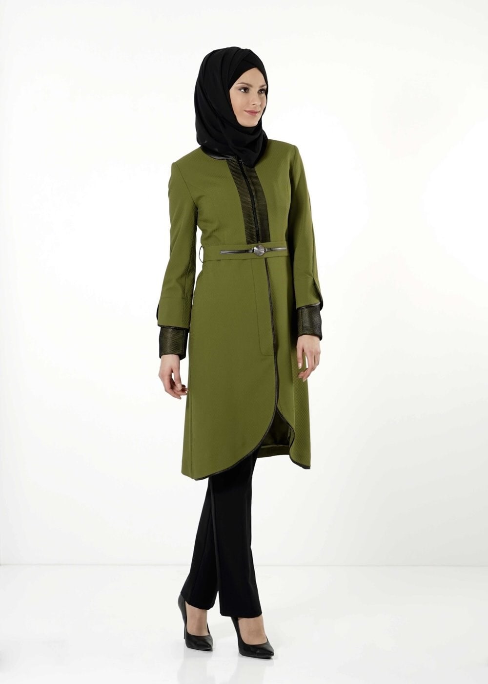 Tesettür giyim YEŞİL 3180P TAKIM