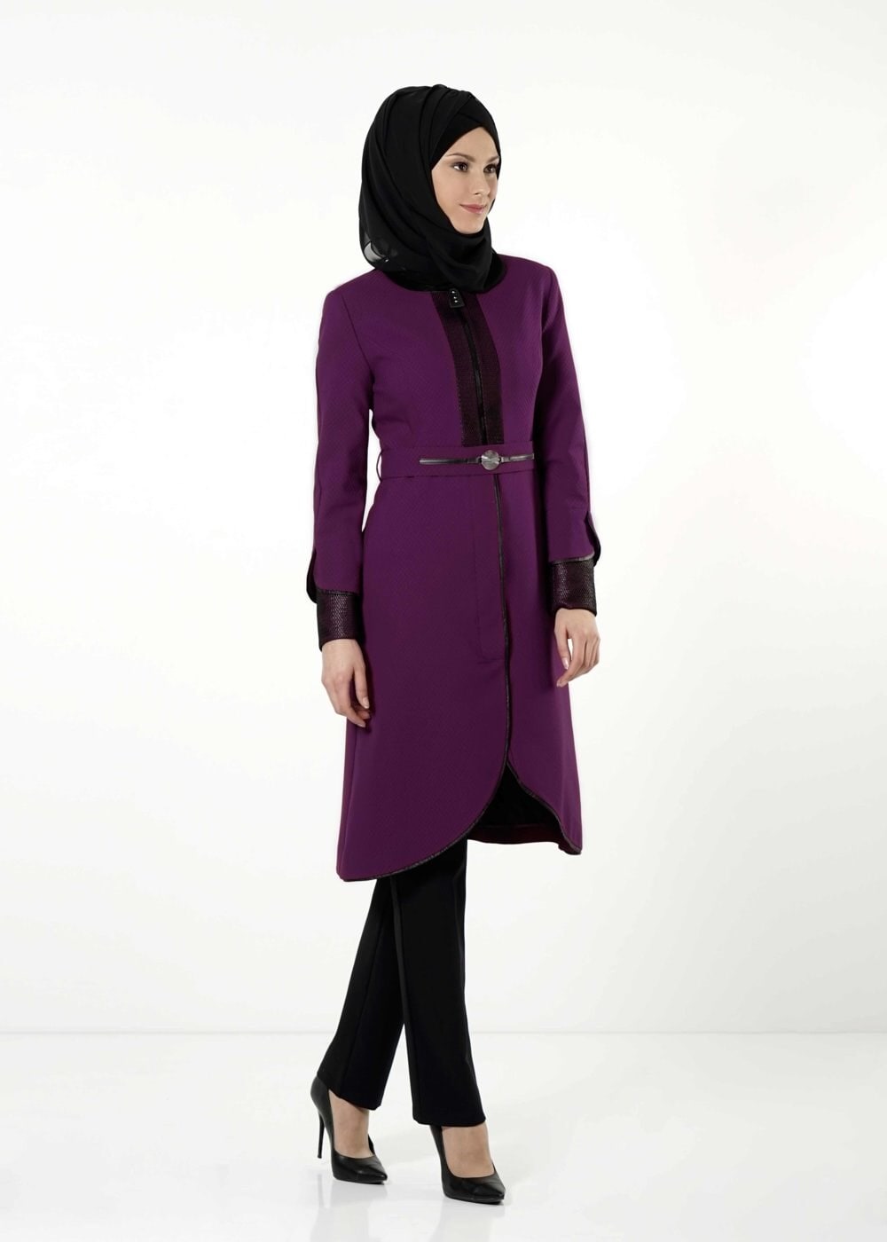 Tesettür giyim FUŞYA 3180P TAKIM