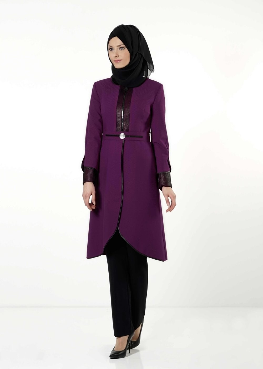 Tesettür giyim FUŞYA 3180P TAKIM