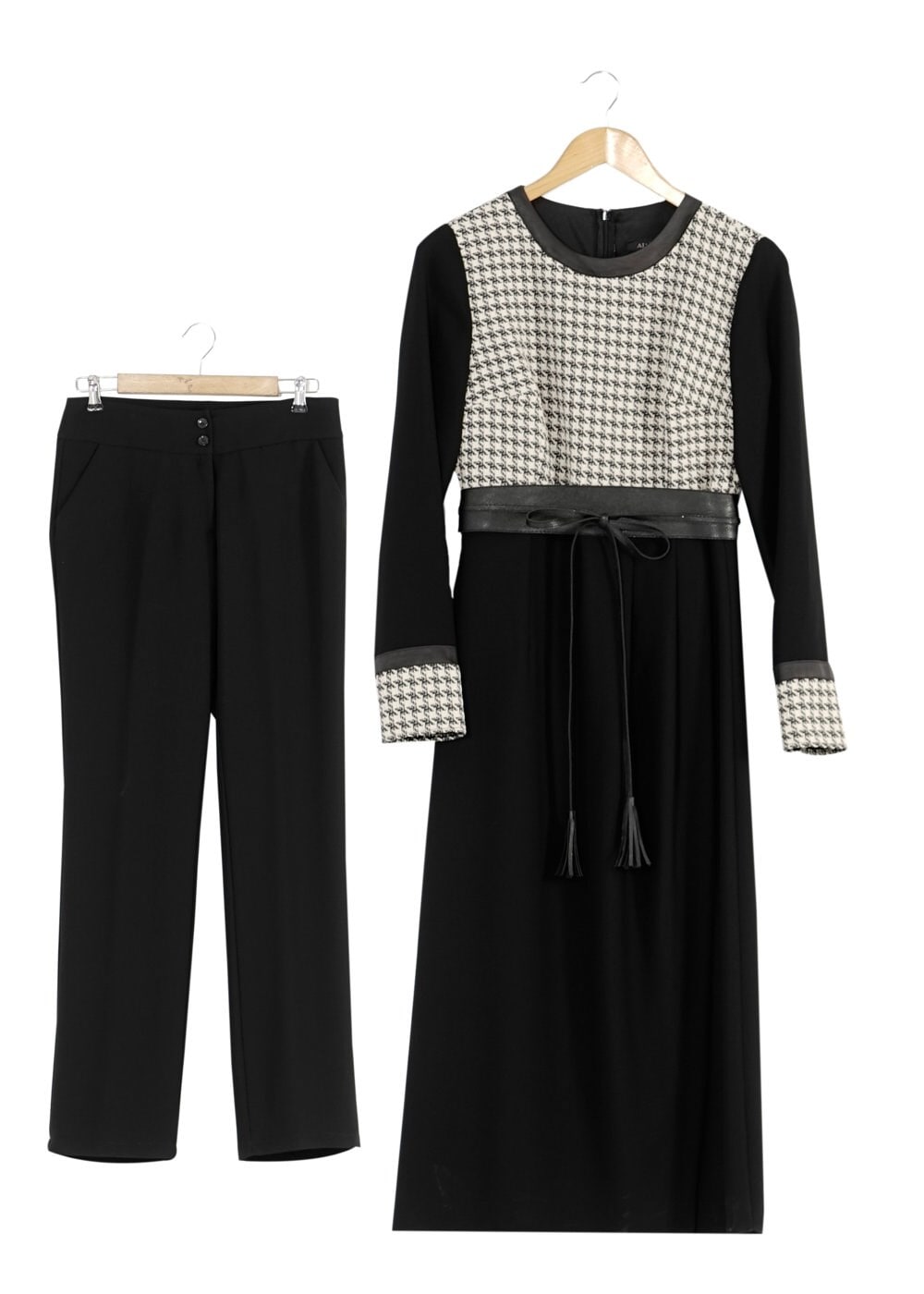 Tesettür giyim SİYAH 3183P TAKIM