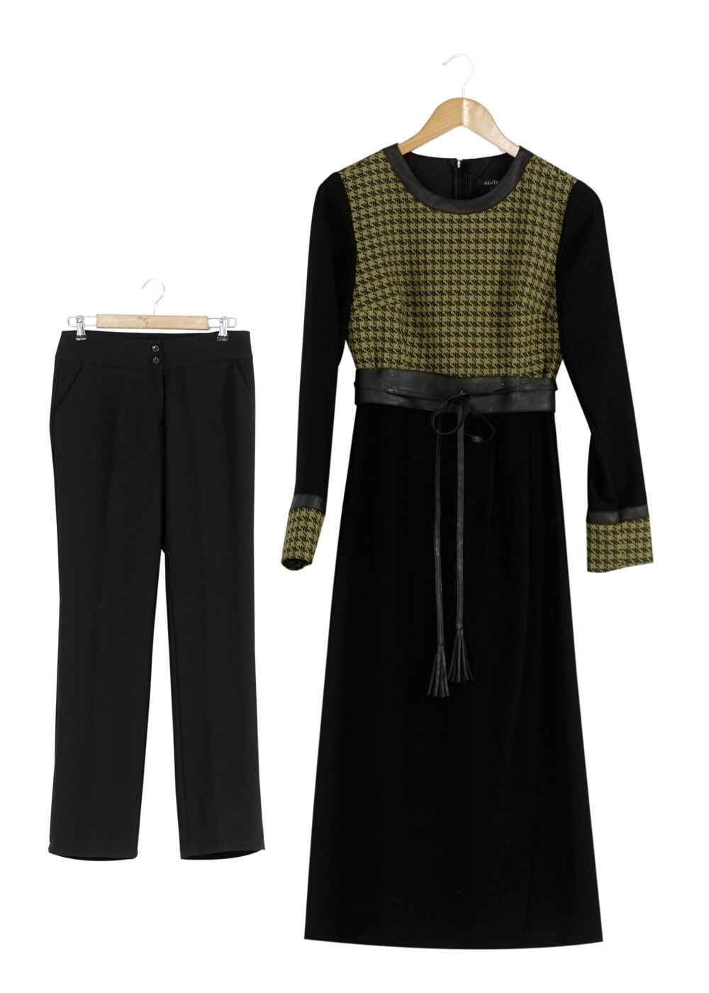 Tesettür giyim YEŞİL 3183P TAKIM