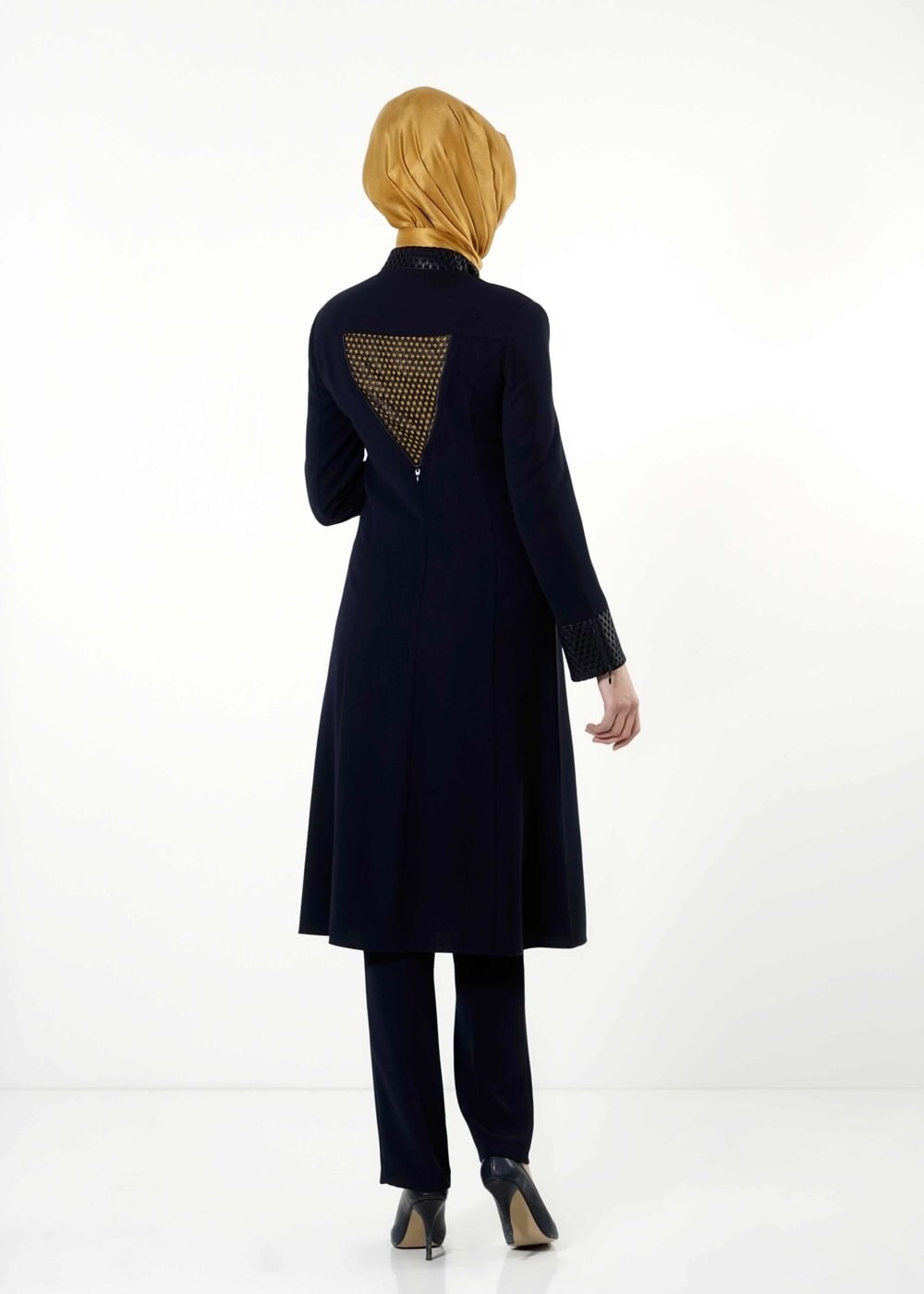 Tesettür giyim SARI 3187P TAKIM