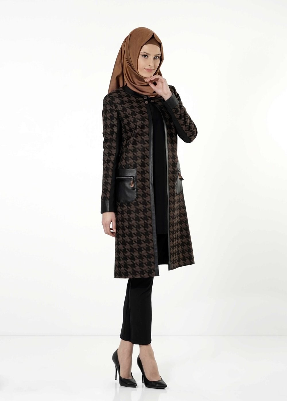 Tesettür giyim KAHVE 3188P TAKIM