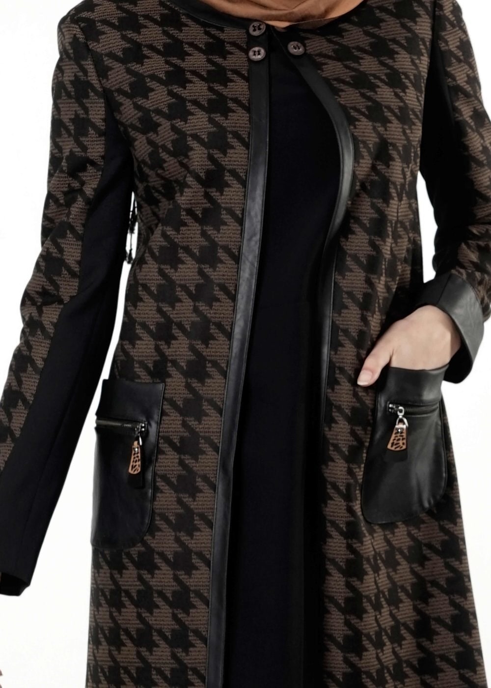 Tesettür giyim KAHVE 3188P TAKIM