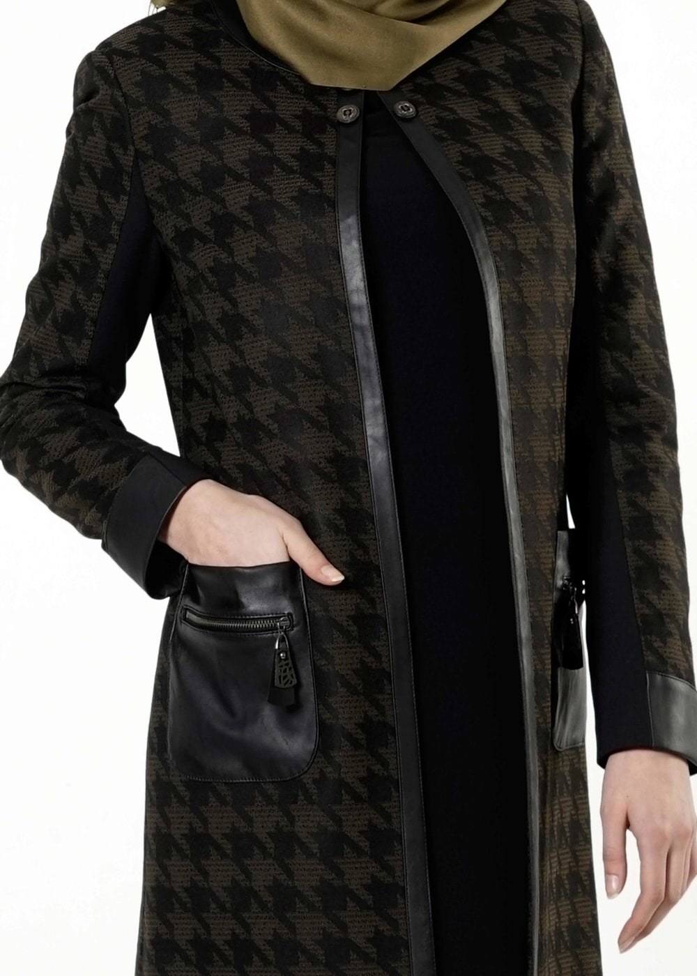 Tesettür giyim HAKİ 3188P TAKIM