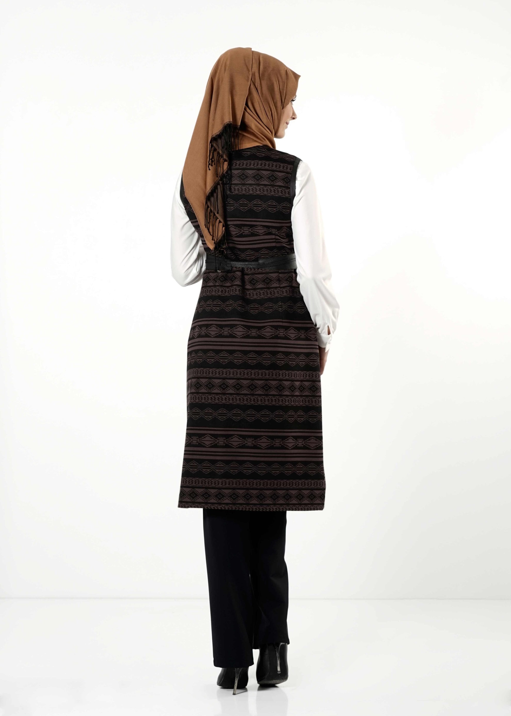 Tesettür giyim KAHVE 3195P TAKIM