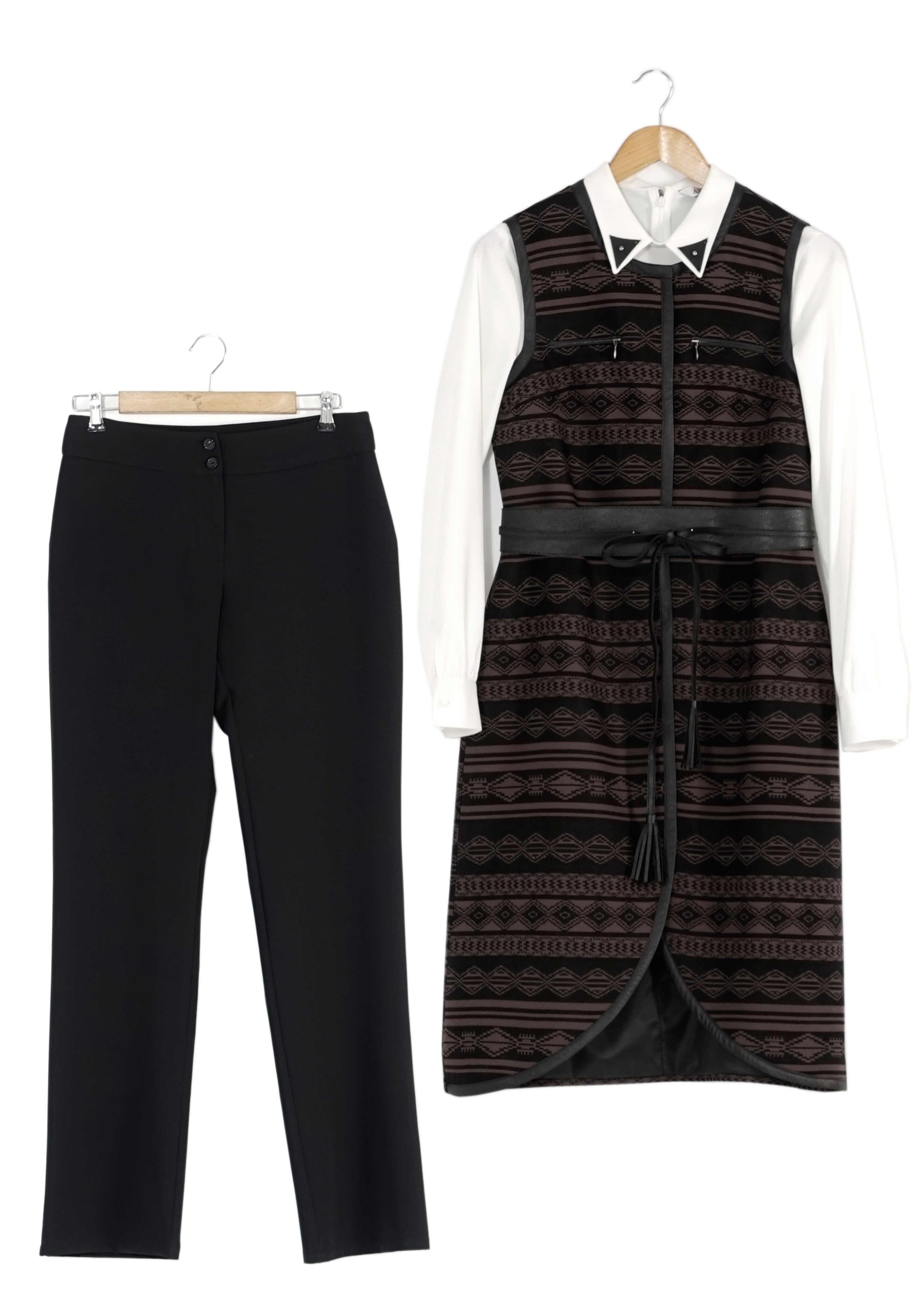 Tesettür giyim KAHVE 3195P TAKIM