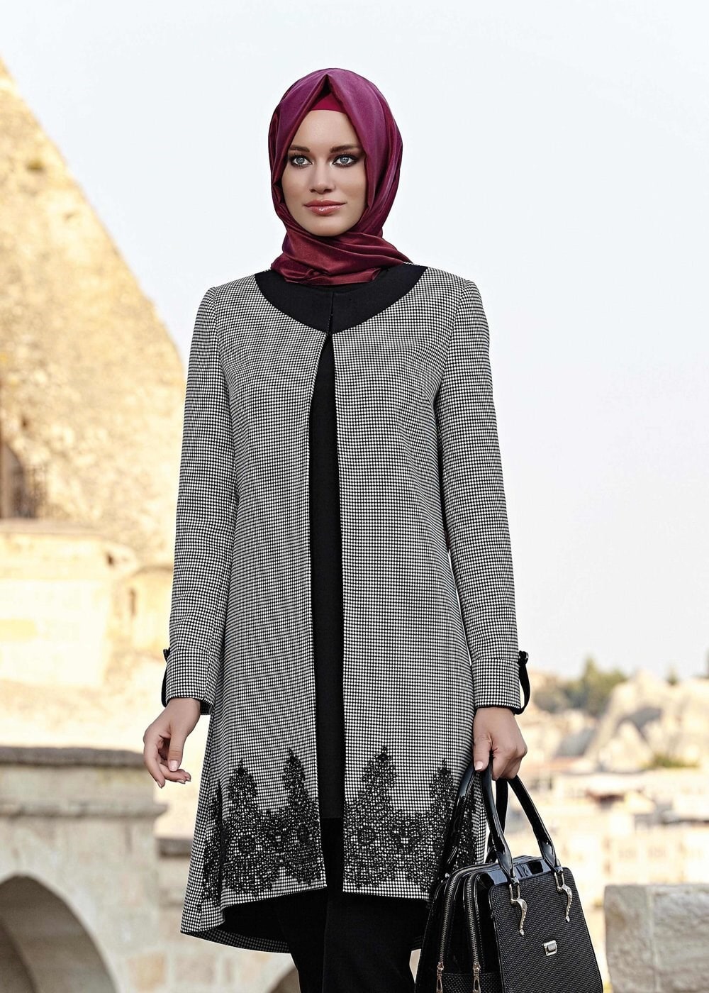 Tesettür giyim SİYAH 3197P TAKIM