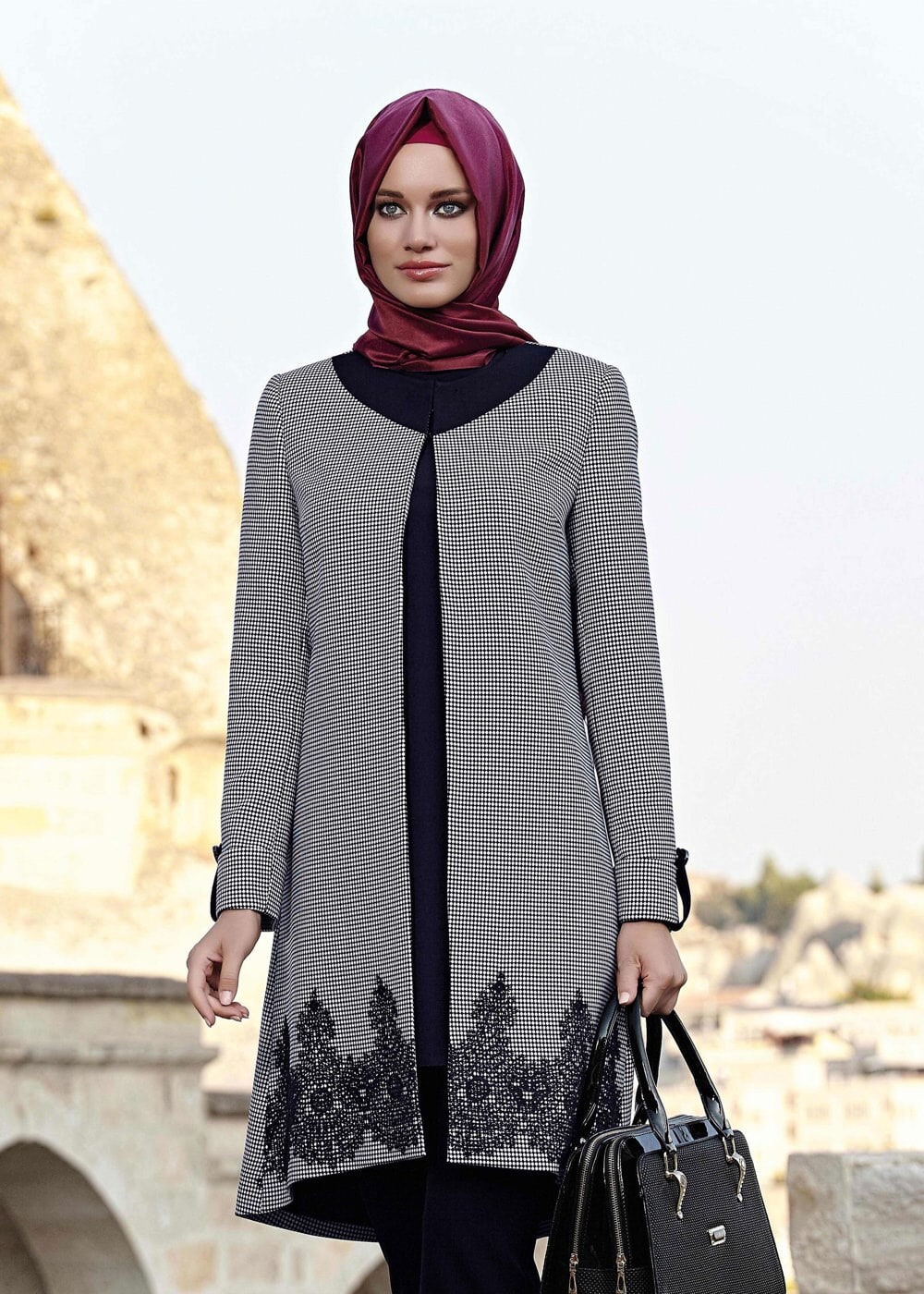 Tesettür giyim LACİVERT 3197P TAKIM