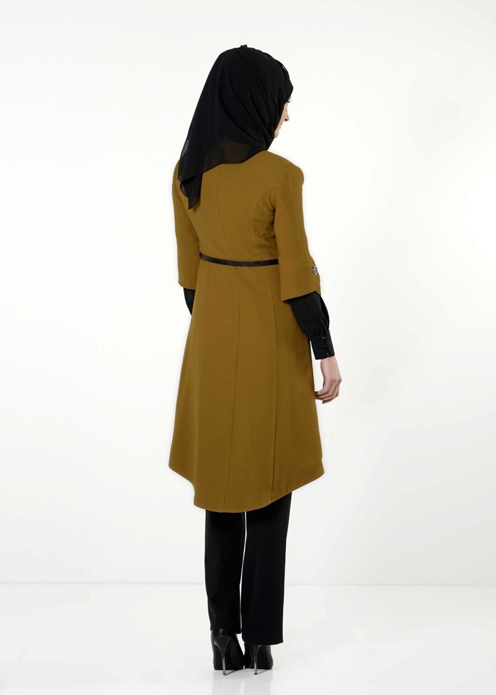 Tesettür giyim SARI 3198P TAKIM