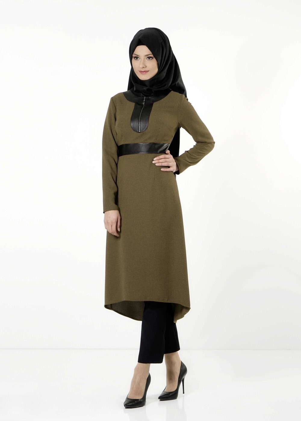 Tesettür giyim SARI 3200P TAKIM