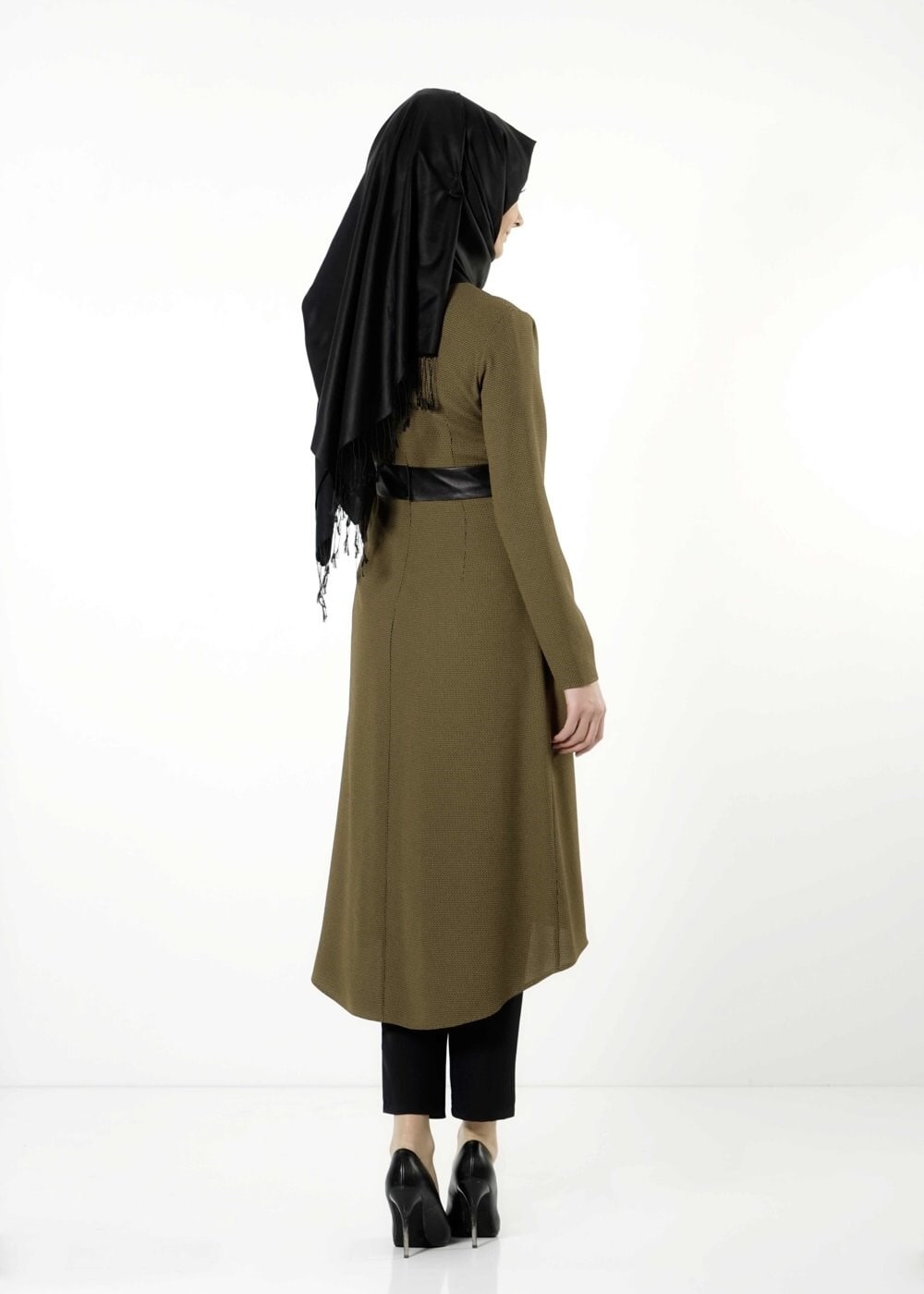 Tesettür giyim SARI 3200P TAKIM