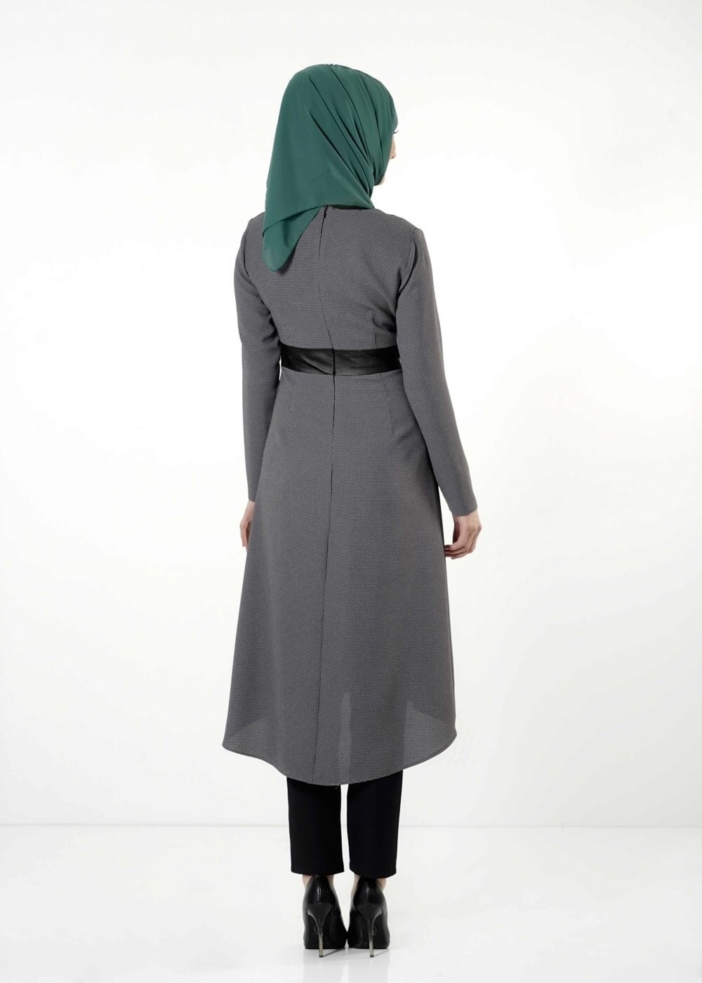 Tesettür giyim GRİ 3200P TAKIM