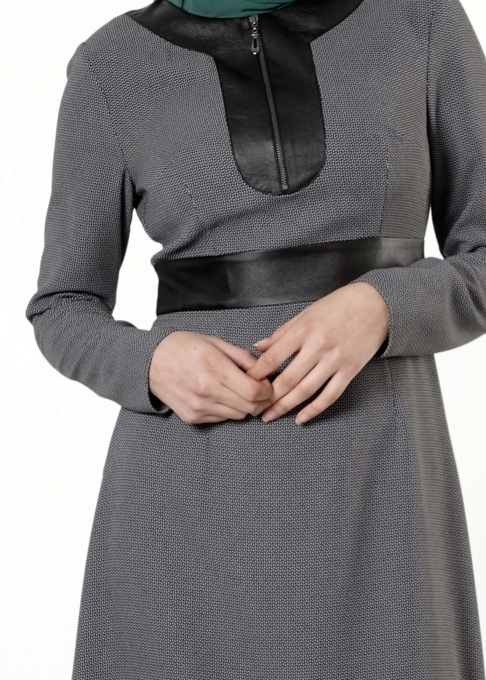 Tesettür giyim GRİ 3200P TAKIM