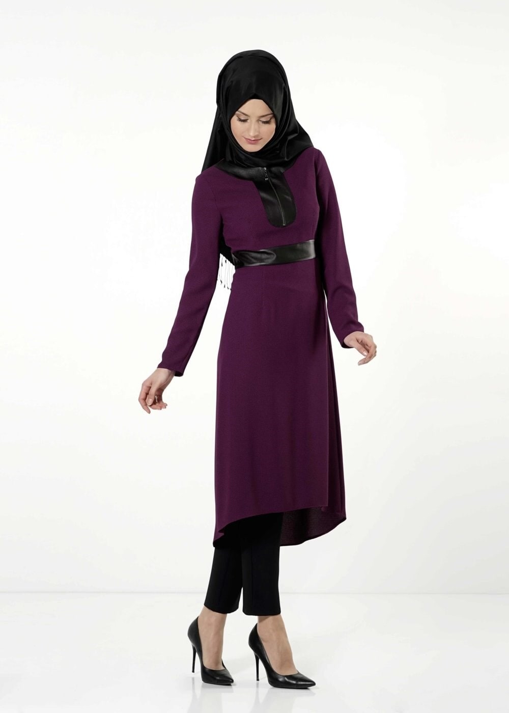 Tesettür giyim FUŞYA 3200P TAKIM