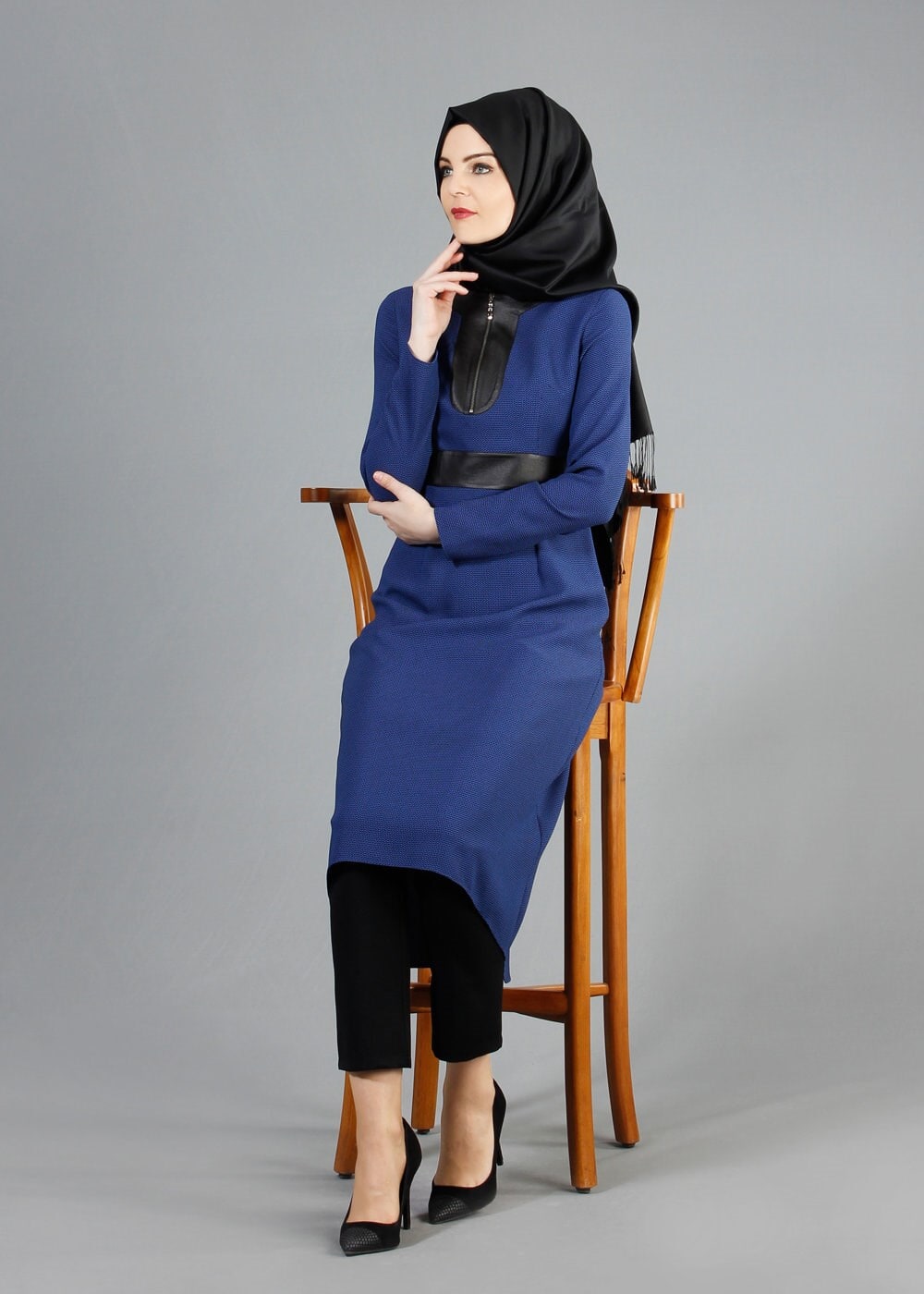 Tesettür giyim LACİVERT 3200P TAKIM