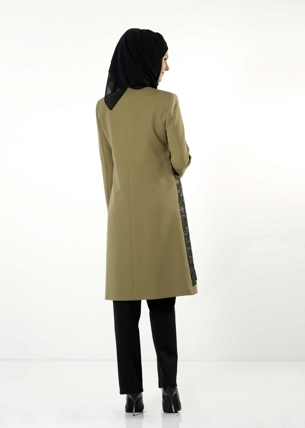 Tesettür giyim YEŞİL 3206P TAKIM