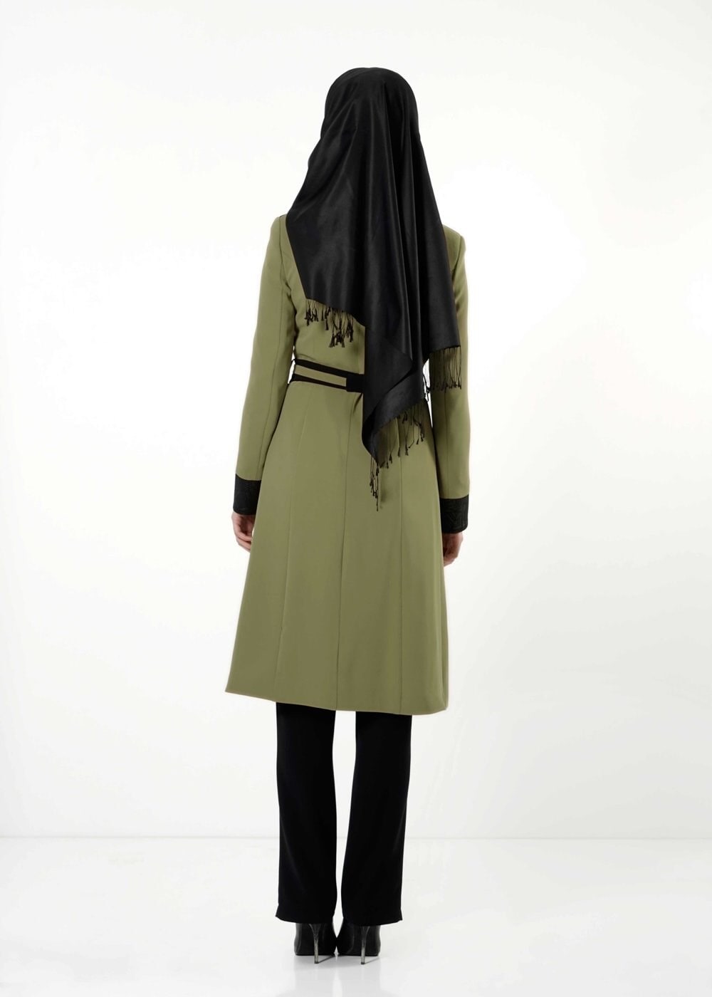 Tesettür giyim YEŞİL 3207P TAKIM