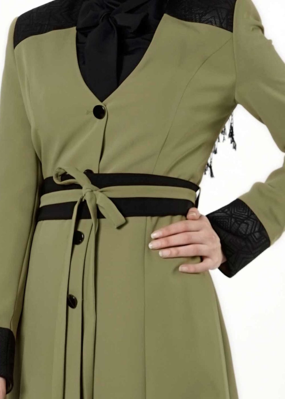 Tesettür giyim YEŞİL 3207P TAKIM