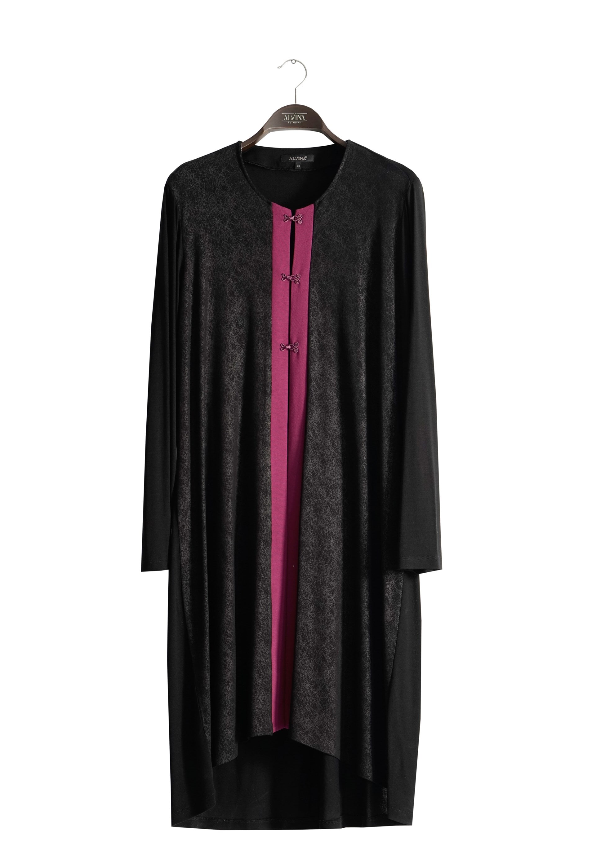 Tesettür giyim SİYAH DESENLİ TUNİK 2530 