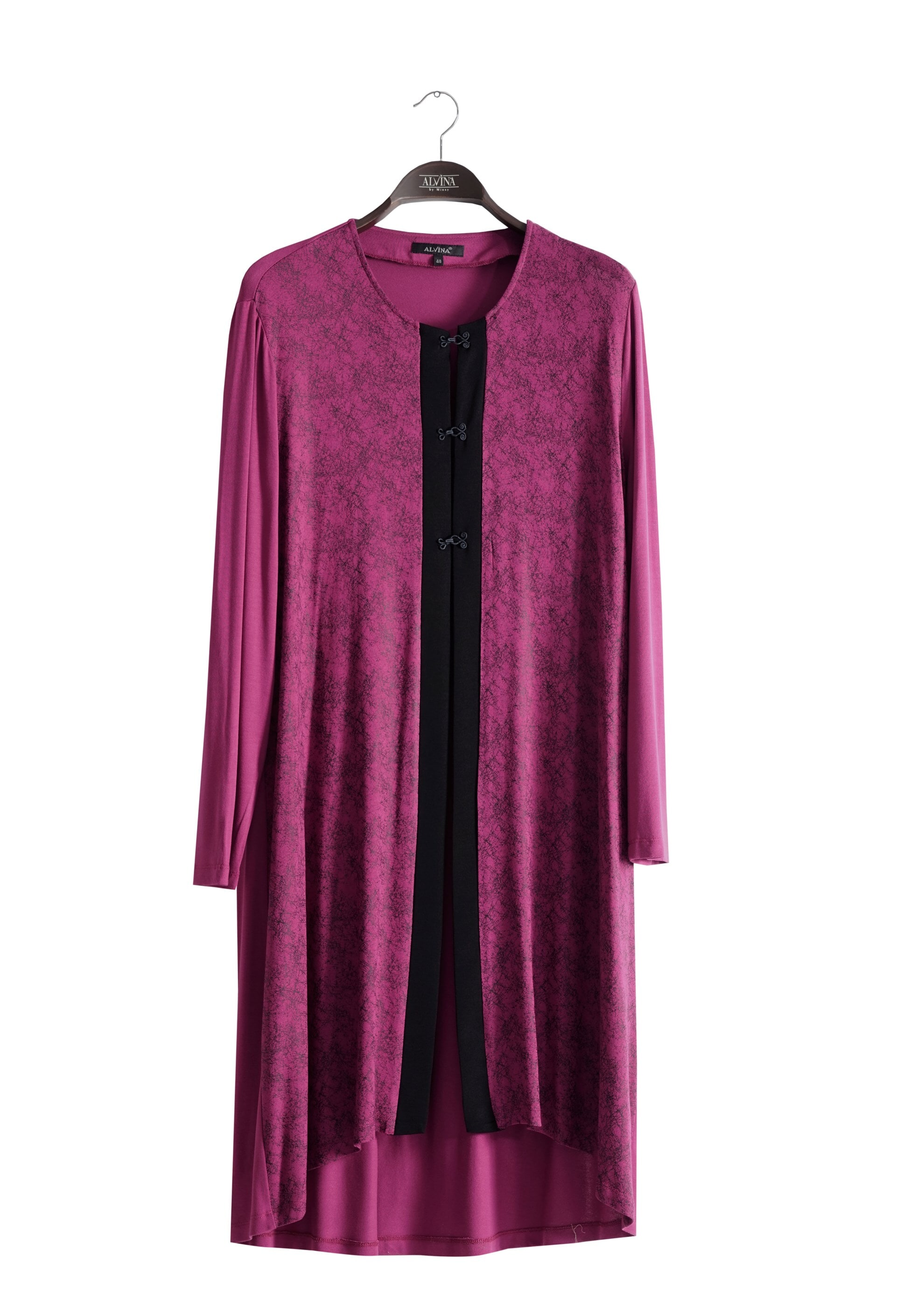 Tesettür giyim FUŞYA DESENLİ TUNİK 2530 