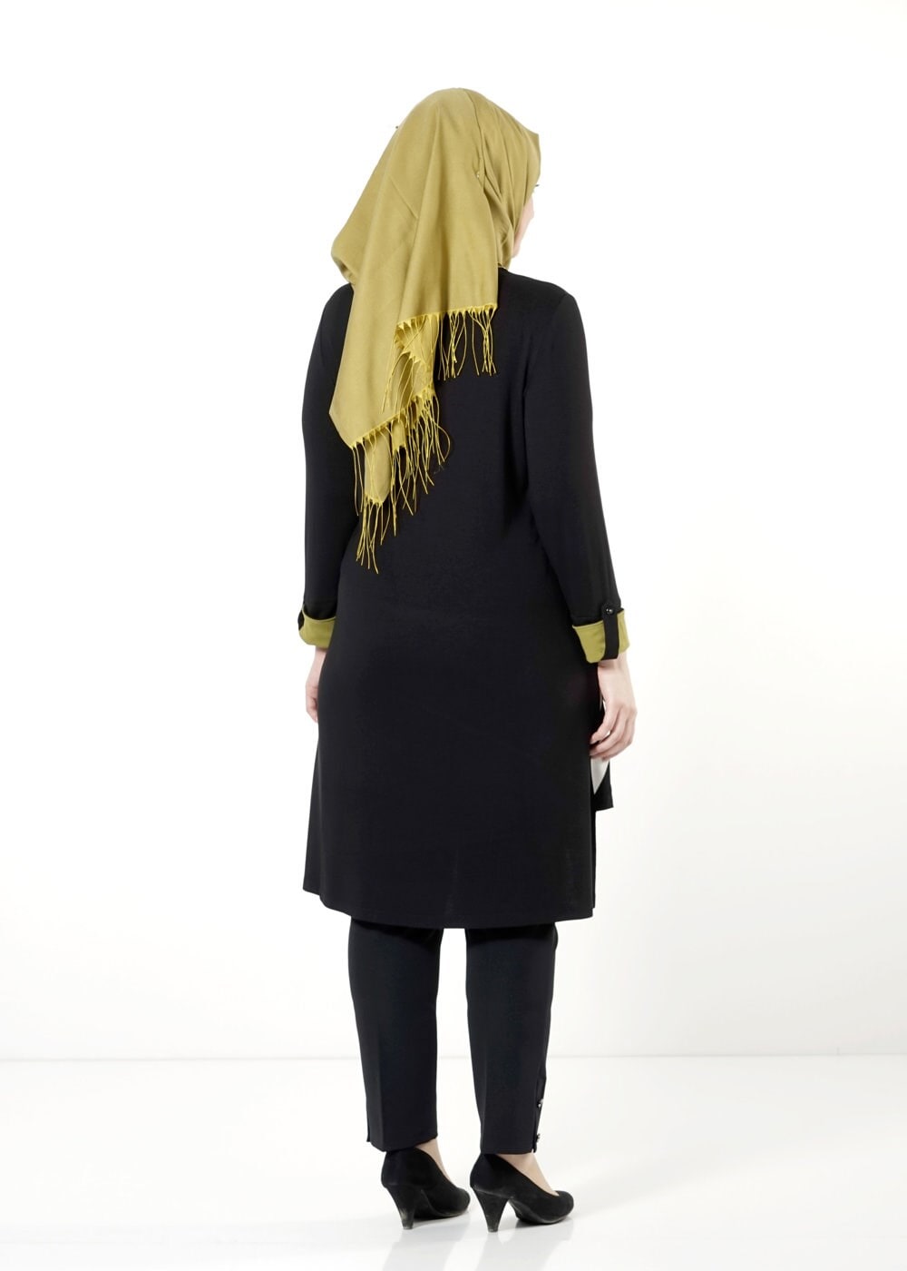 Tesettür giyim BEYAZ ŞERİTLİ TUNİK 2531 