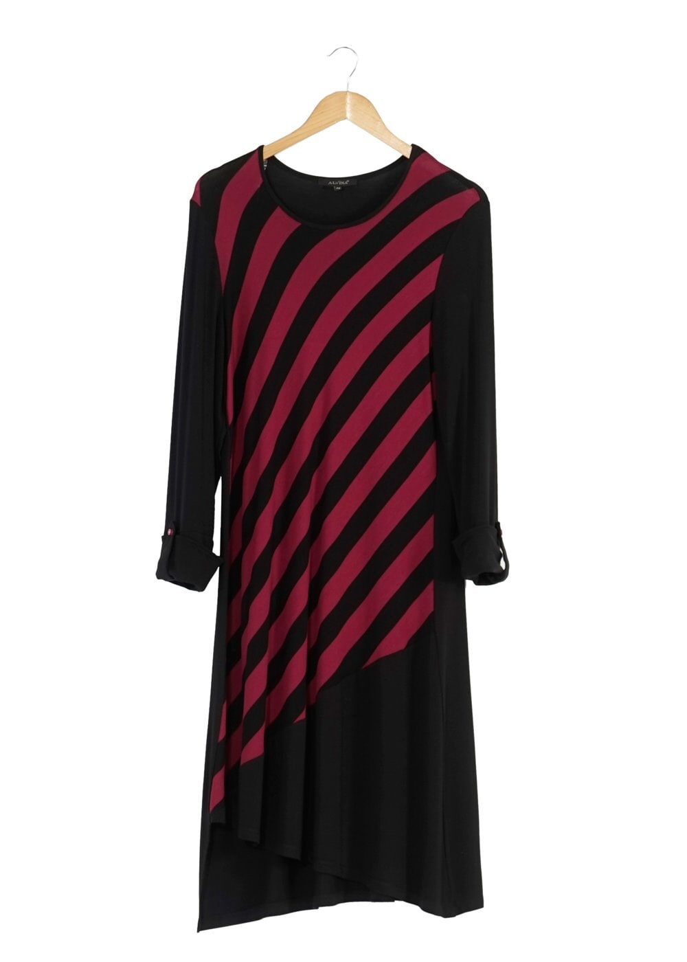 Tesettür giyim FUŞYA ŞERİTLİ TUNİK 2531 