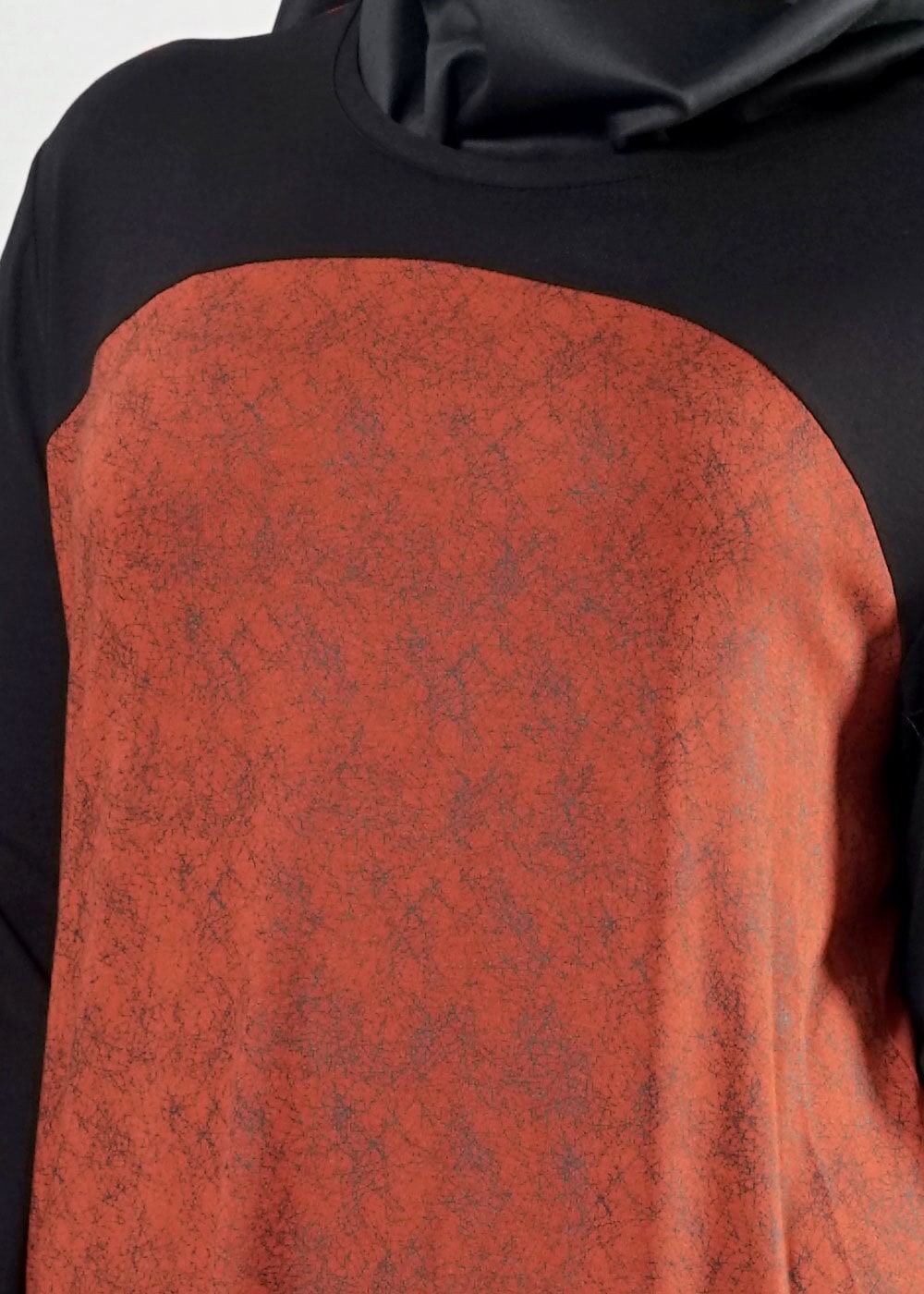 Tesettür giyim TURUNCU DESENLİ TUNİK 2532 