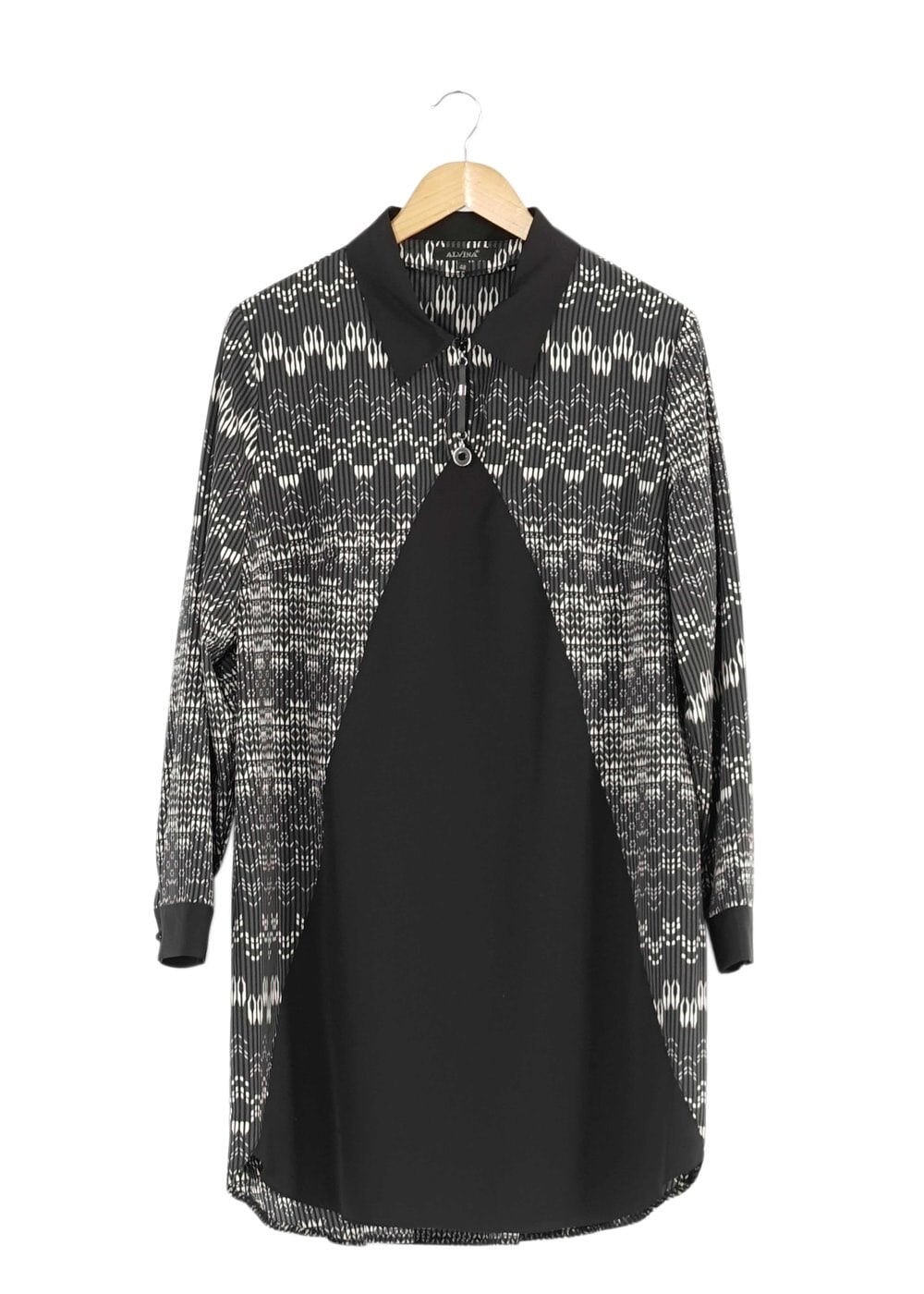 Tesettür giyim GRİ DESENLİ TUNİK 2546 