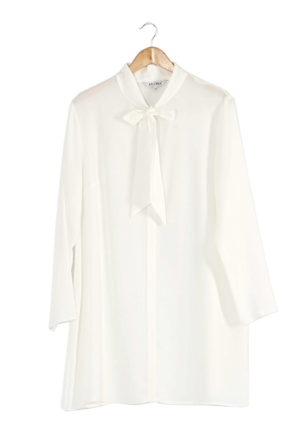 Tesettür giyim BEYAZ BAĞLAMA DETAYLI TUNİK 2551 