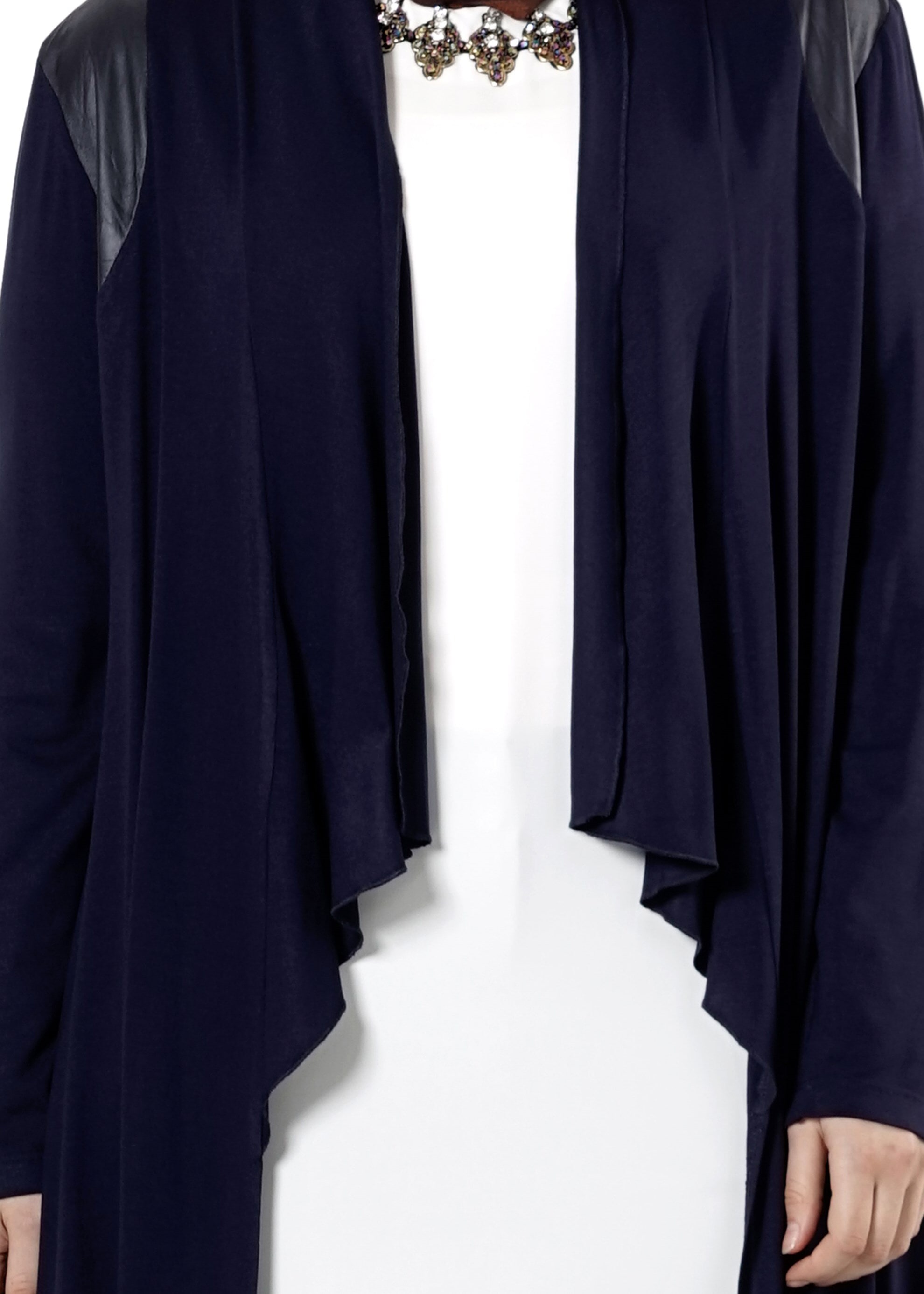 Tesettür giyim LACİVERT ŞAL YAKA TUNİK 2552 