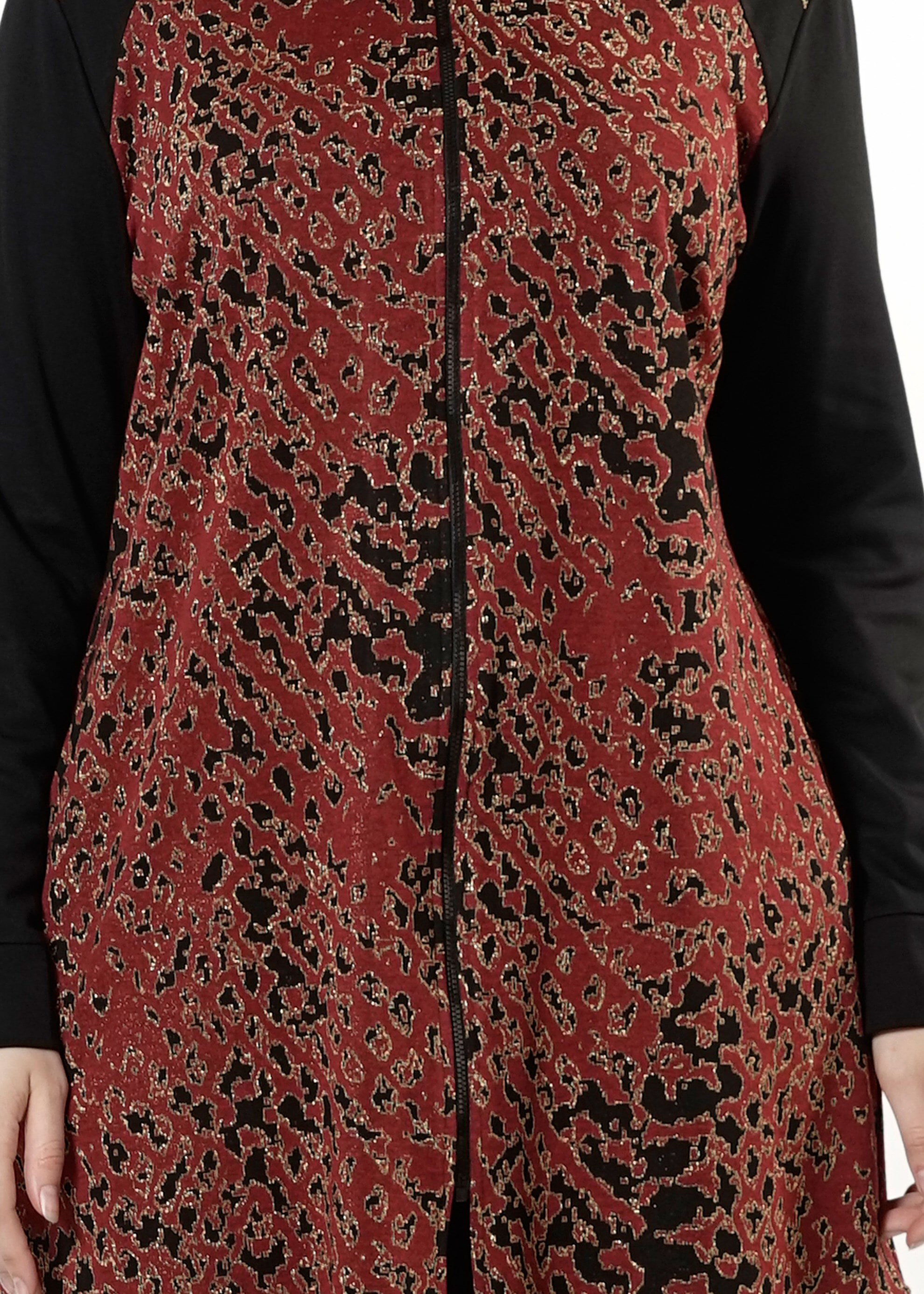 Tesettür giyim BORDO 2553 TUNİK