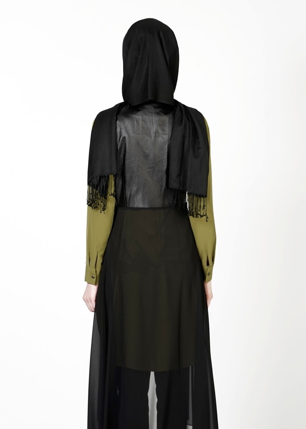 Tesettür giyim YEŞİL 4001 YELEK & TİŞÖRT