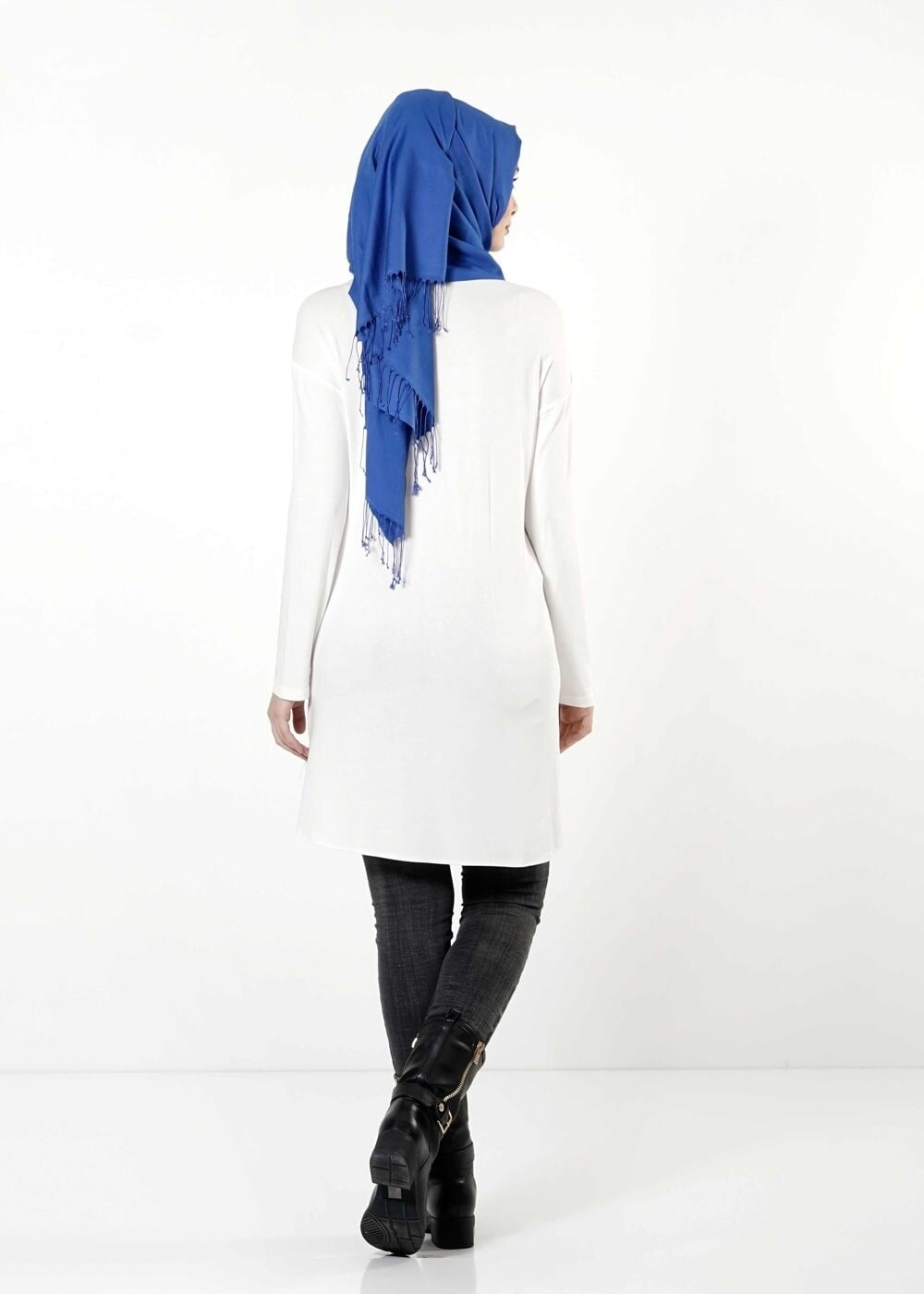 Tesettür giyim BEYAZ 4011 TUNİK